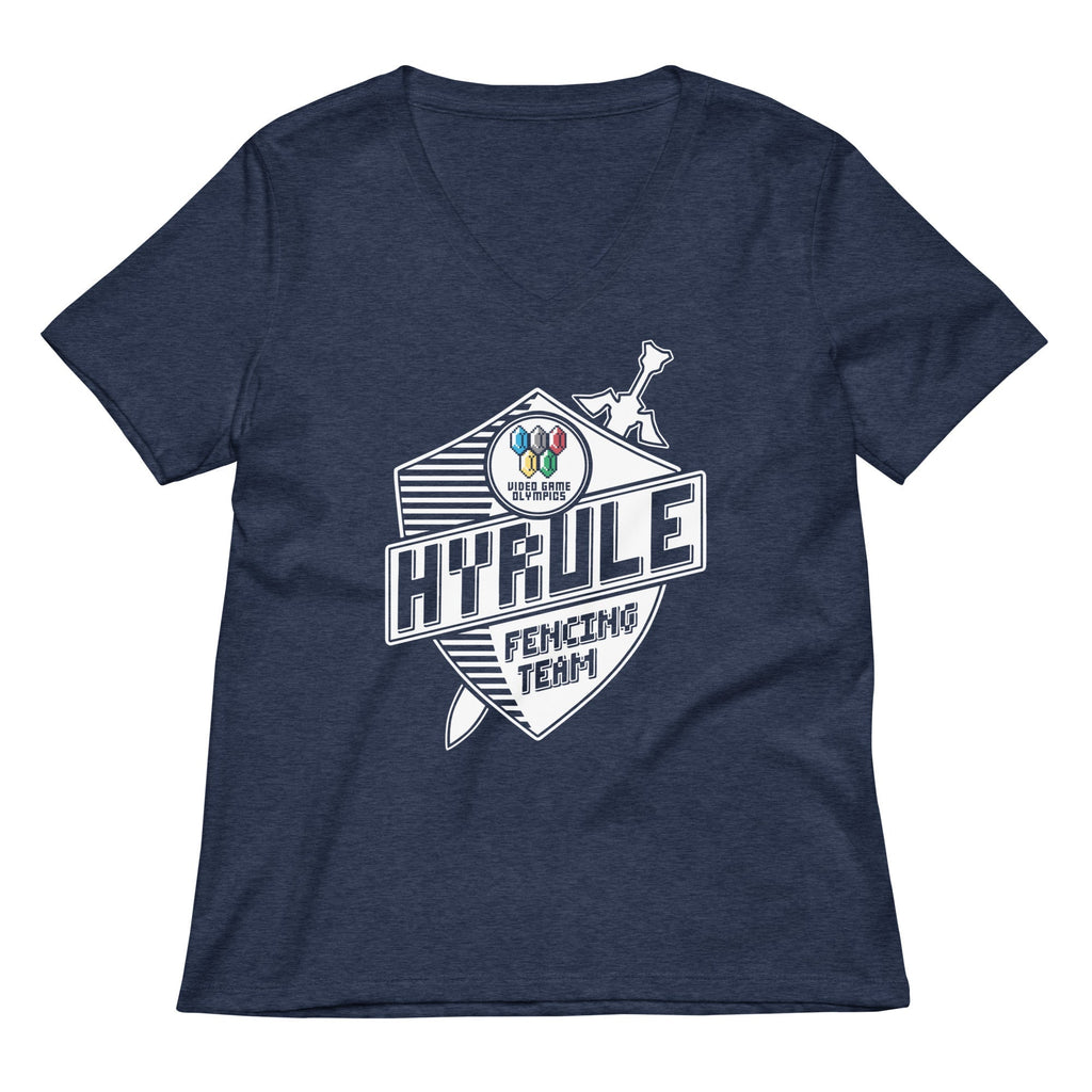 Hyrule Fencing Team Women's V-Neck Tee Hoodie, Sweatshirt | CoreVibeTees.com (Image 2)