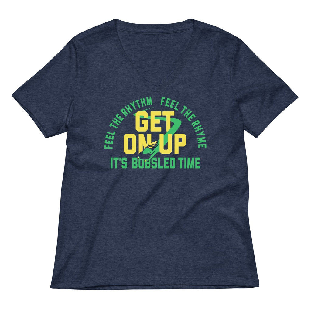 It's Bobsled Time Women's V-Neck Tee Hoodie, Sweatshirt | CoreVibeTees.com (Image 3)