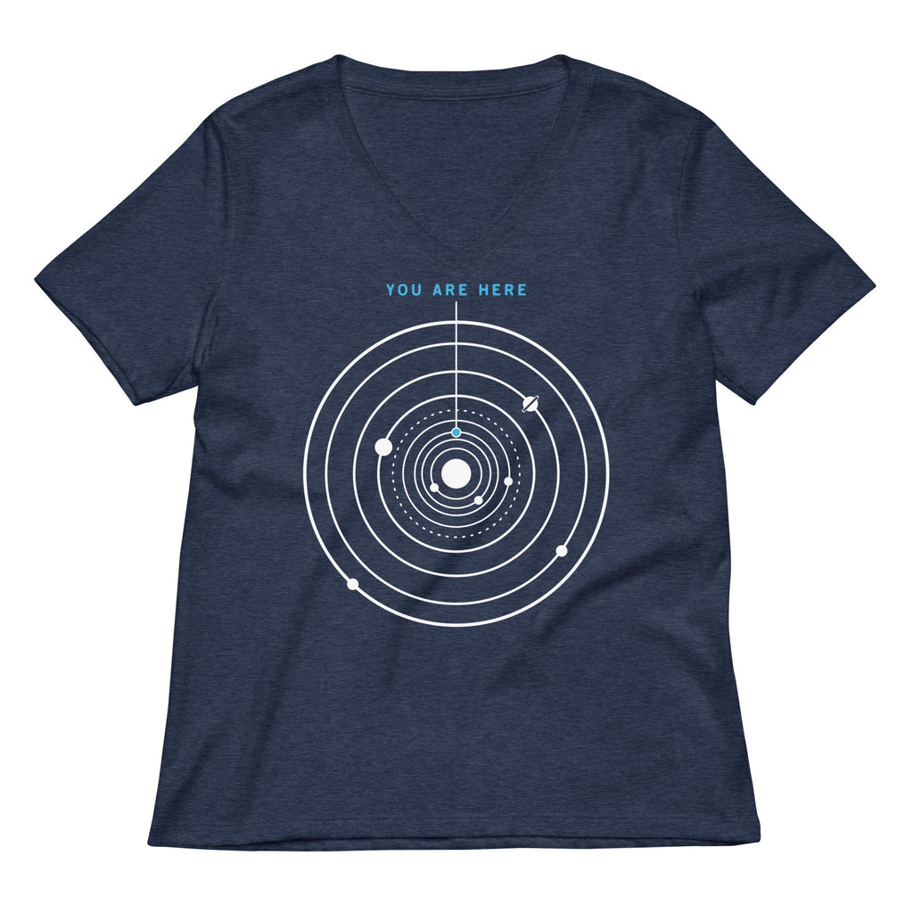You Are Here Women's V-Neck Tee Hoodie, Sweatshirt | CoreVibeTees.com (Image 1)
