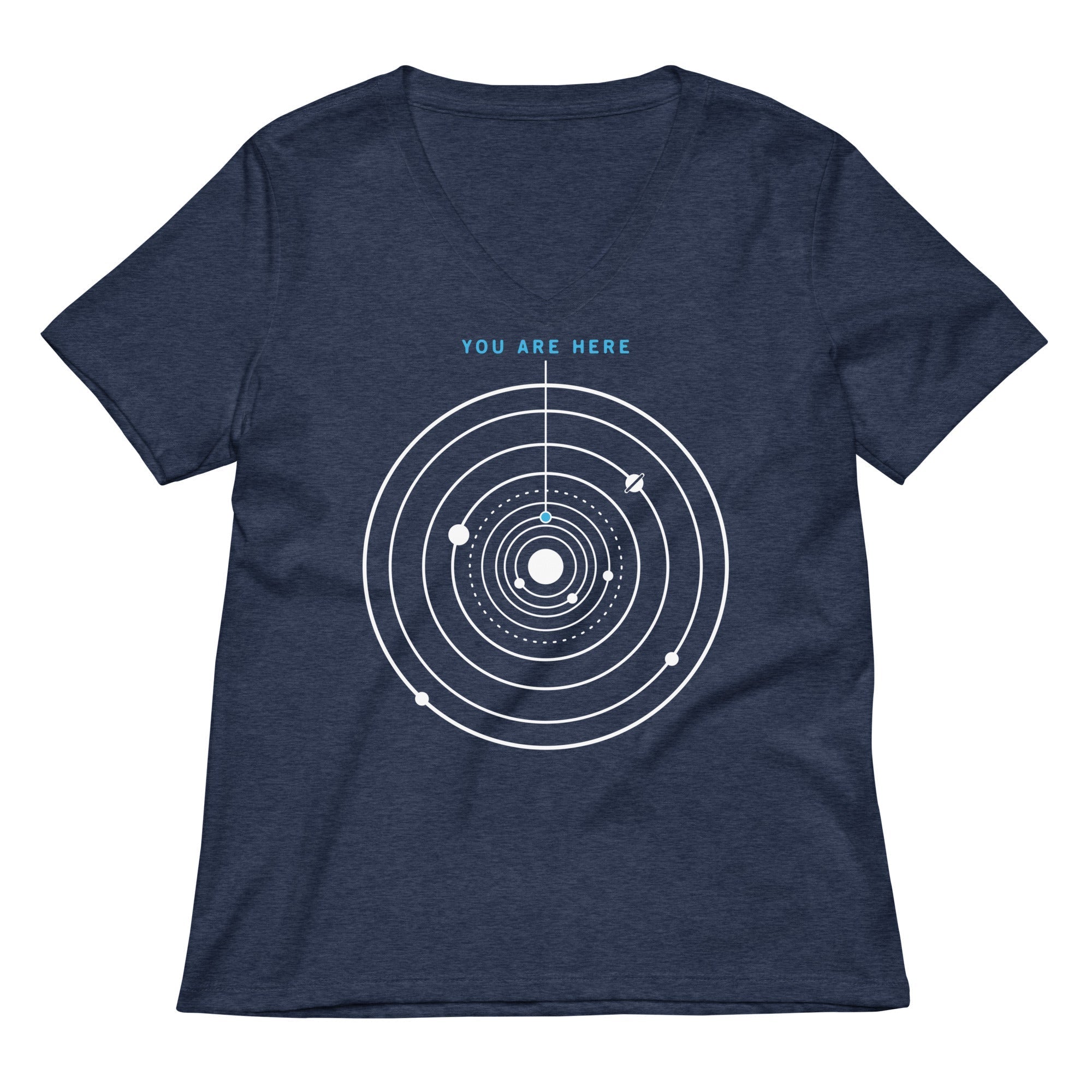 You Are Here Women's V-Neck Tee Hoodie, Sweatshirt | CoreVibeTees.com (Image 1)