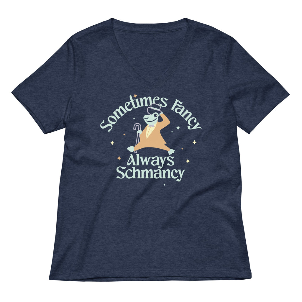 Sometimes Fancy Always Schmancy Women's V-Neck Tee Hoodie, Sweatshirt | CoreVibeTees.com (Image 3)