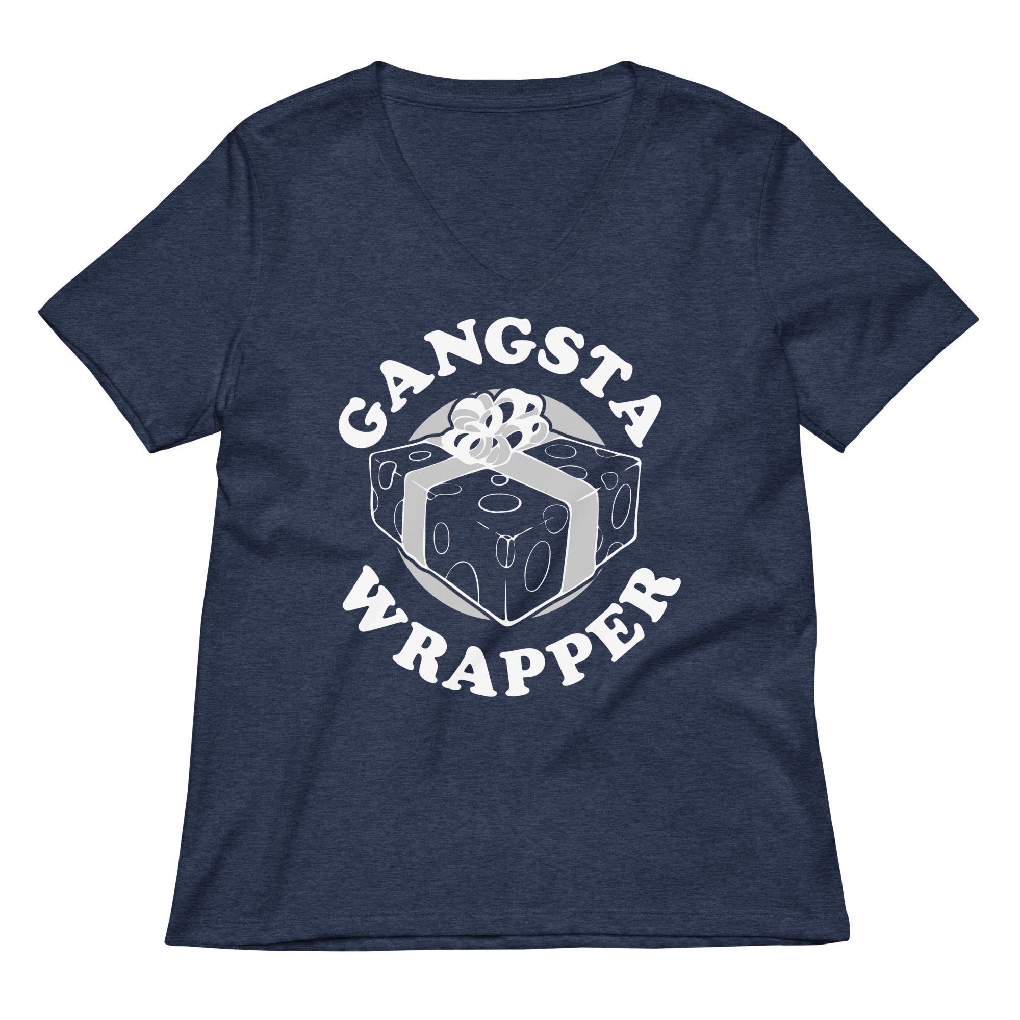 Gangsta Wrapper Women's V-Neck Tee Hoodie, Sweatshirt | CoreVibeTees.com (Image 2)