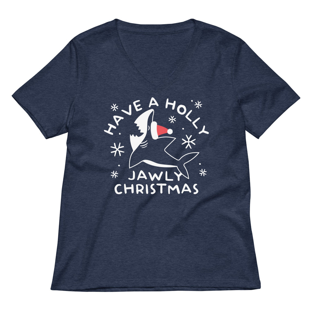 Have A Holly Jawly Christmas Women's V-Neck Tee Hoodie, Sweatshirt | CoreVibeTees.com (Image 1)