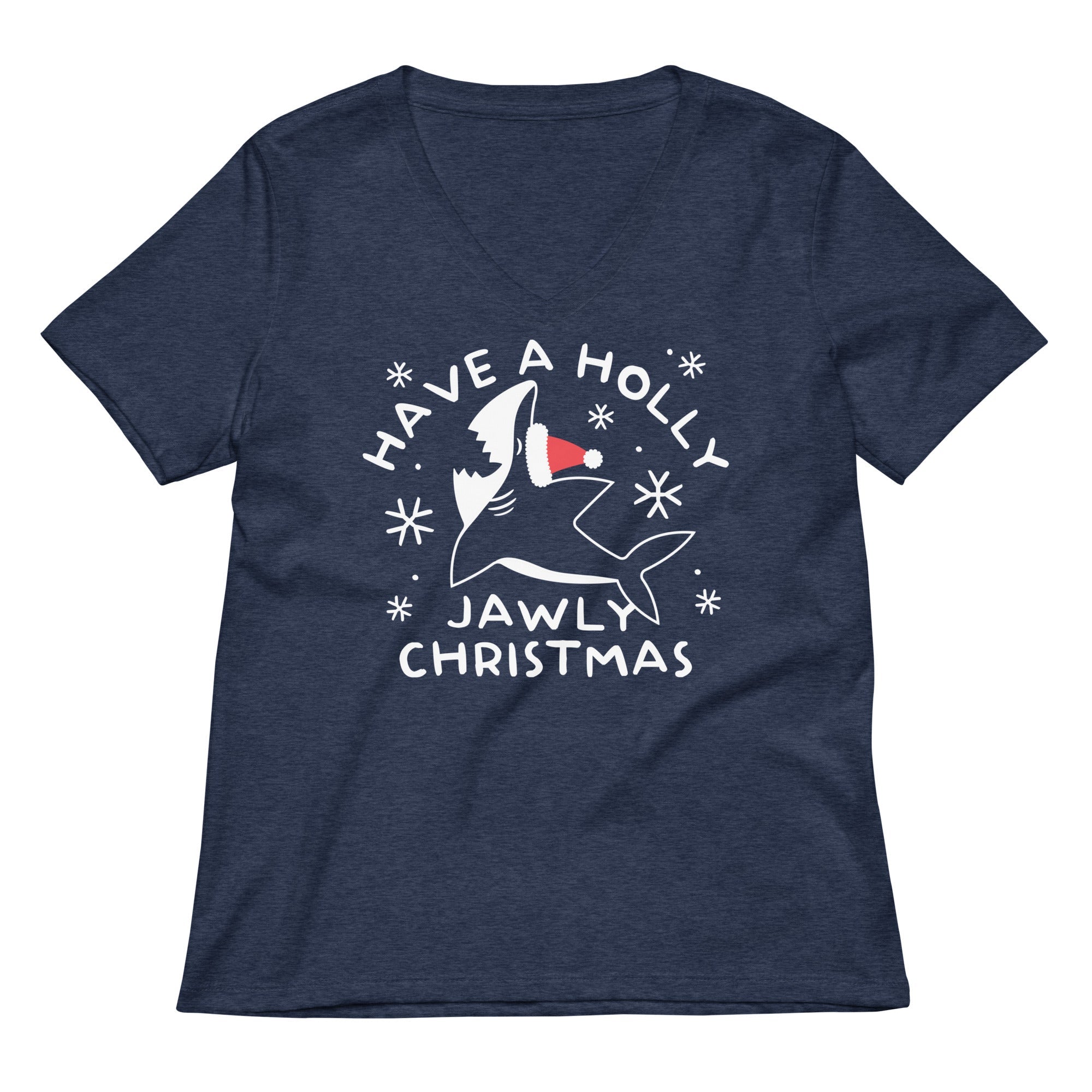 Have A Holly Jawly Christmas Women's V-Neck Tee Hoodie, Sweatshirt | CoreVibeTees.com (Image 1)