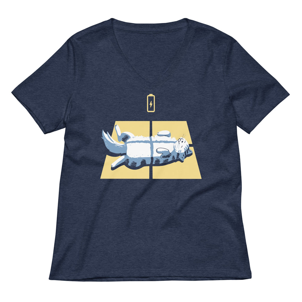 Solar Charging Women's V-Neck Tee Hoodie, Sweatshirt | CoreVibeTees.com (Image 2)