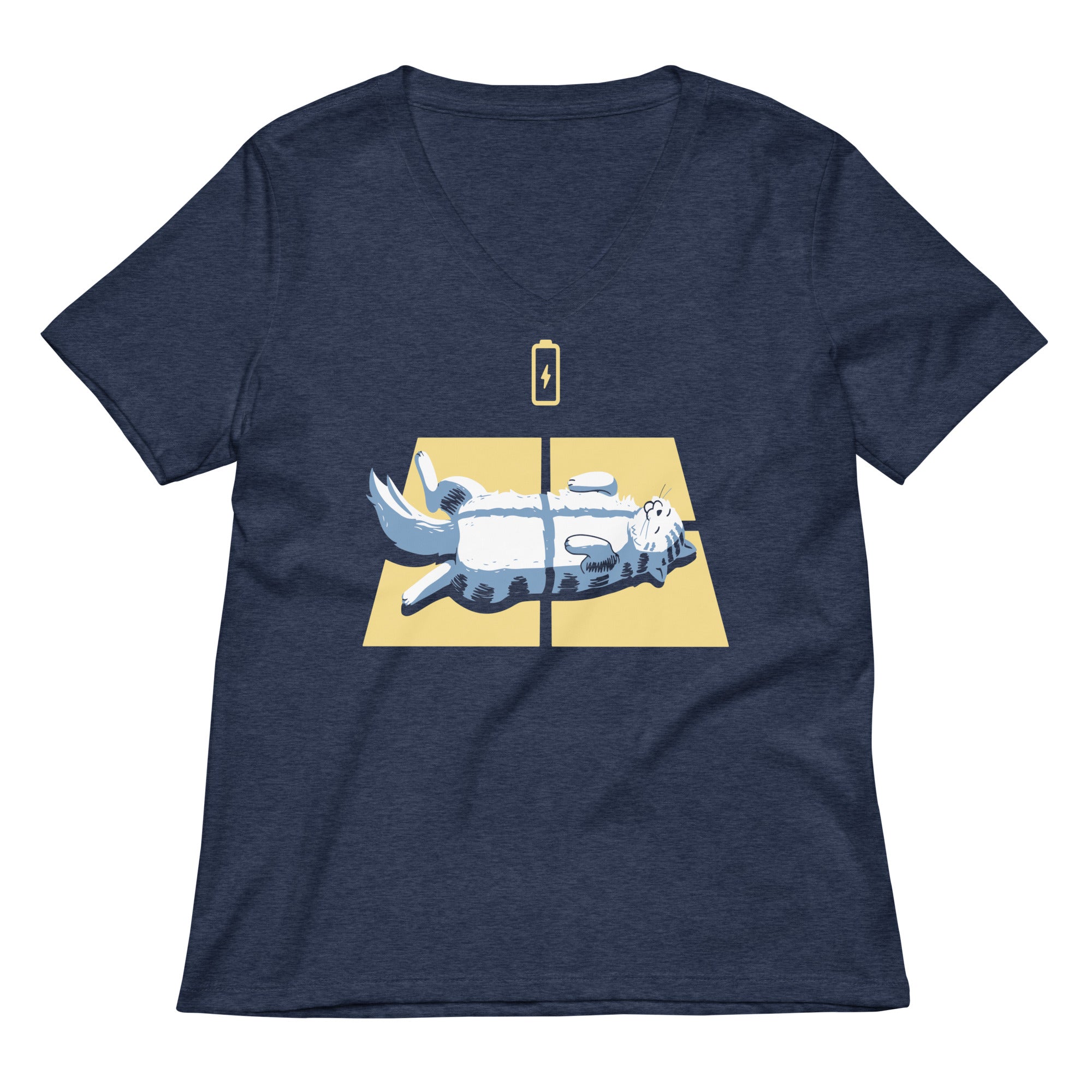 Solar Charging Women's V-Neck Tee Hoodie, Sweatshirt | CoreVibeTees.com (Image 2)