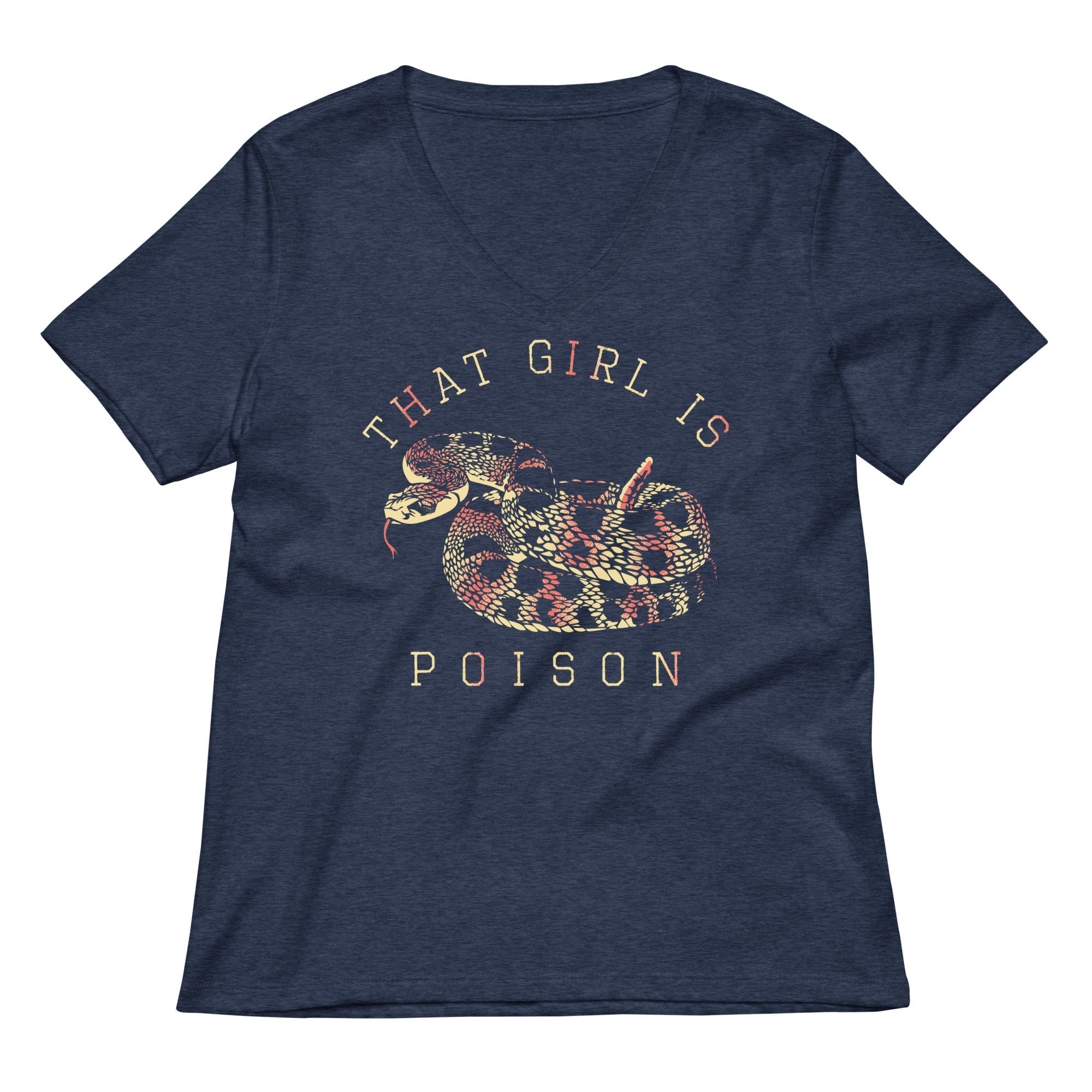 That Girl Is Poison Women's V-Neck Tee Hoodie, Sweatshirt | CoreVibeTees.com (Image 2)
