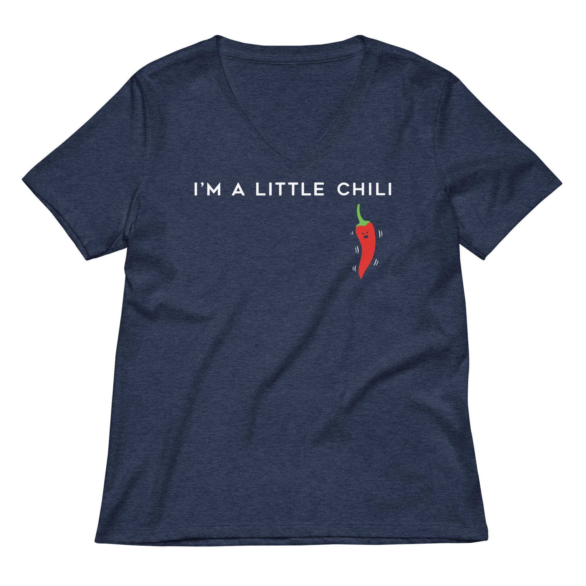 I'm A Little Chili Women's V-Neck Tee Hoodie, Sweatshirt | CoreVibeTees.com (Image 2)