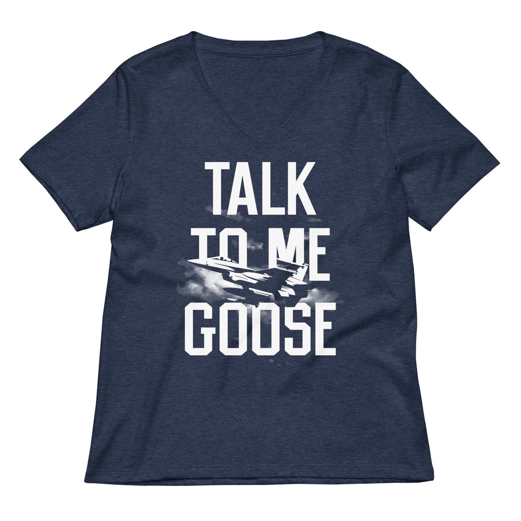 Talk To Me Goose Women's V-Neck Tee Hoodie, Sweatshirt | CoreVibeTees.com (Image 4)