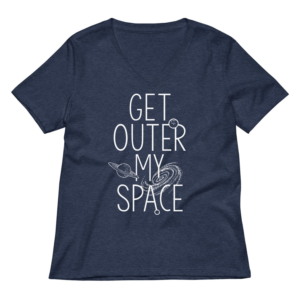 Get Outer My Space Women's V-Neck Tee Hoodie, Sweatshirt | CoreVibeTees.com (Image 2)