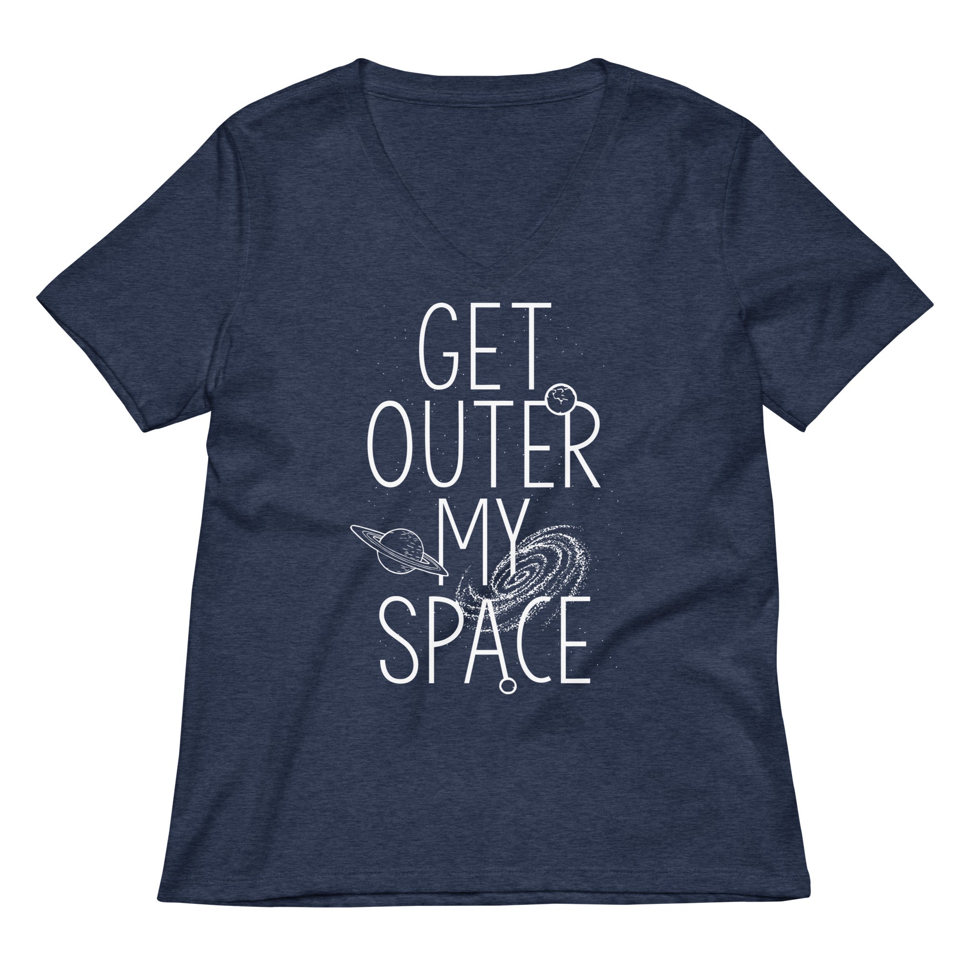 Get Outer My Space Women's V-Neck Tee Hoodie, Sweatshirt | CoreVibeTees.com (Image 2)