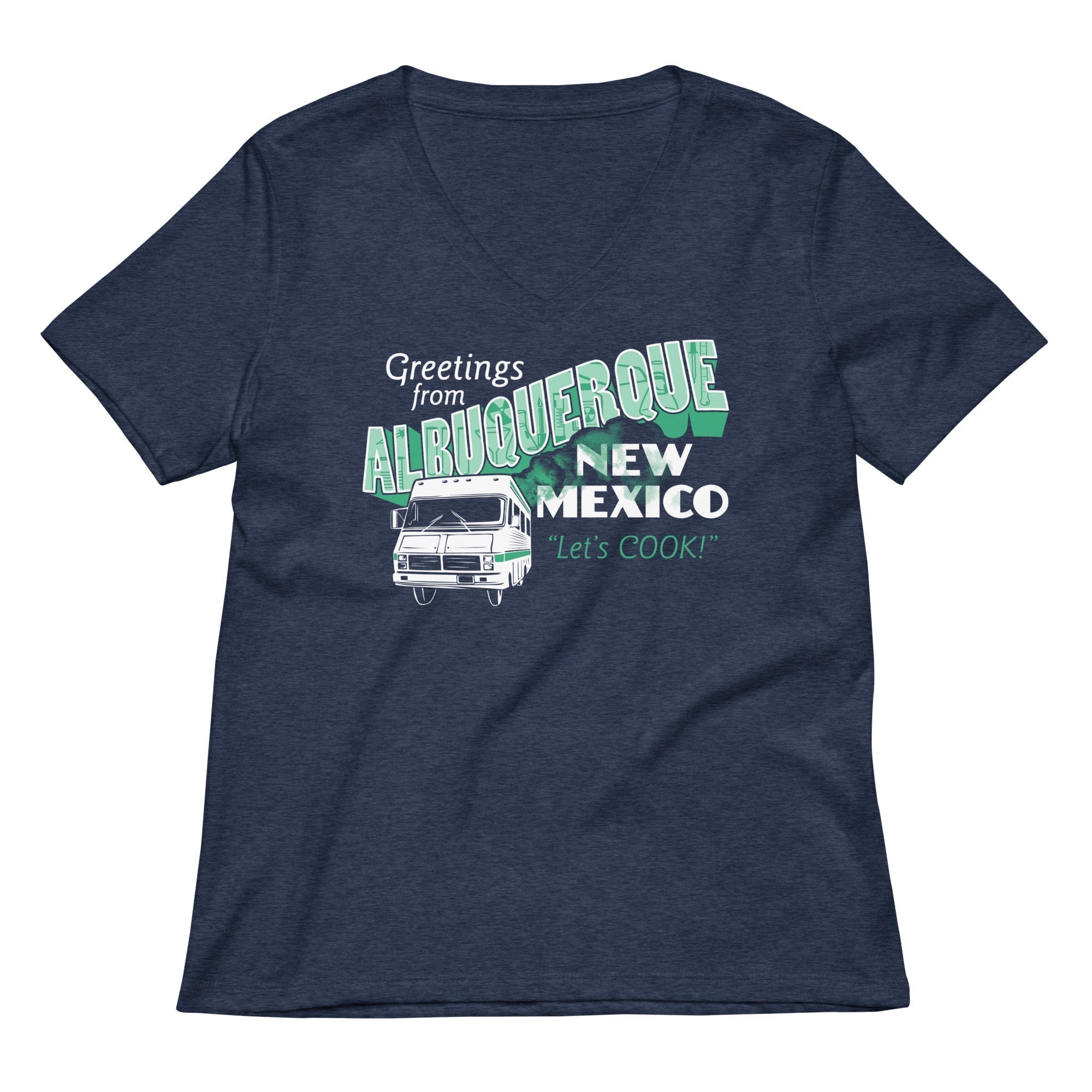 Greetings From Albuquerque Women's V-Neck Tee Hoodie, Sweatshirt | CoreVibeTees.com (Image 2)