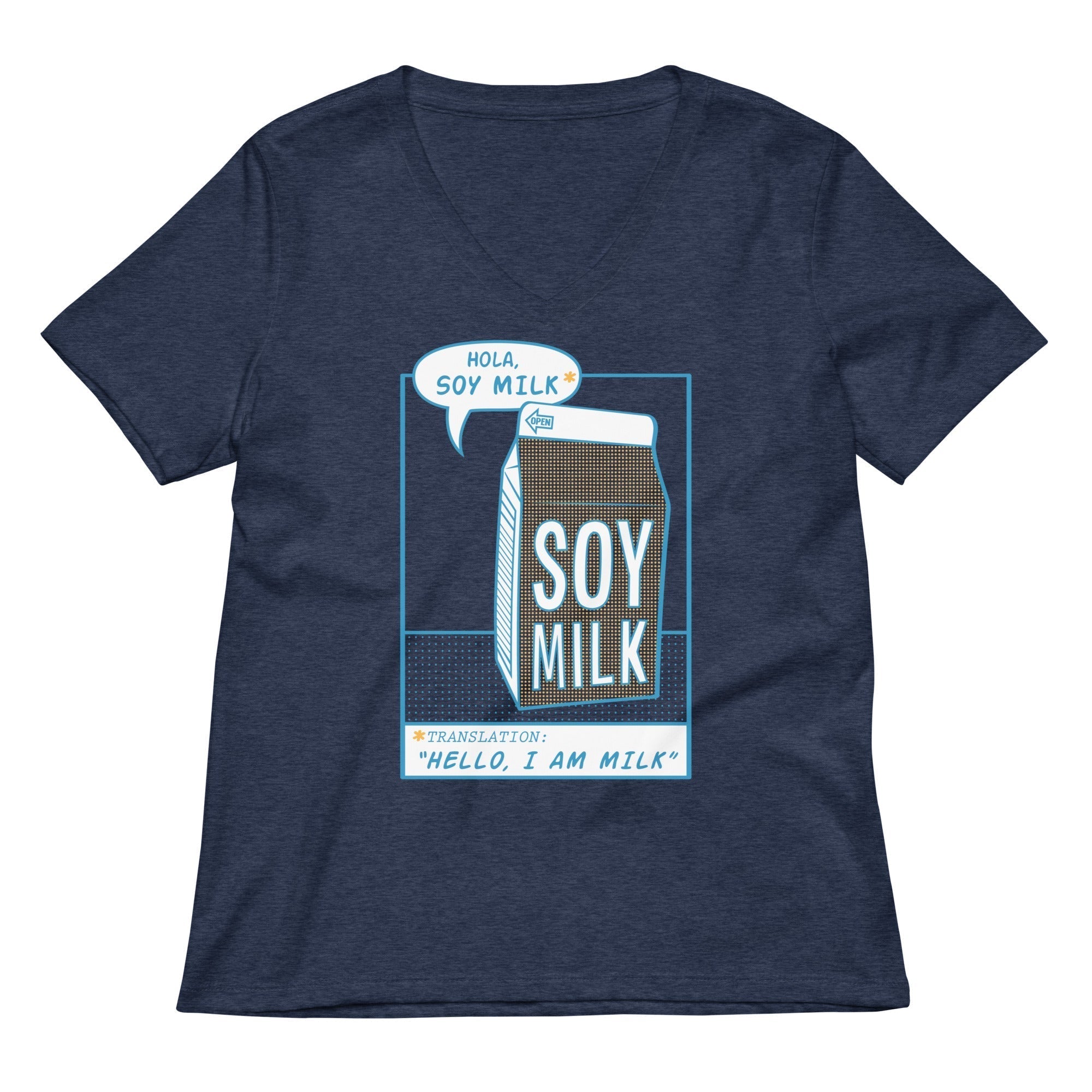 Hola, Soy Milk Women's V-Neck Tee Hoodie, Sweatshirt | CoreVibeTees.com (Image 2)