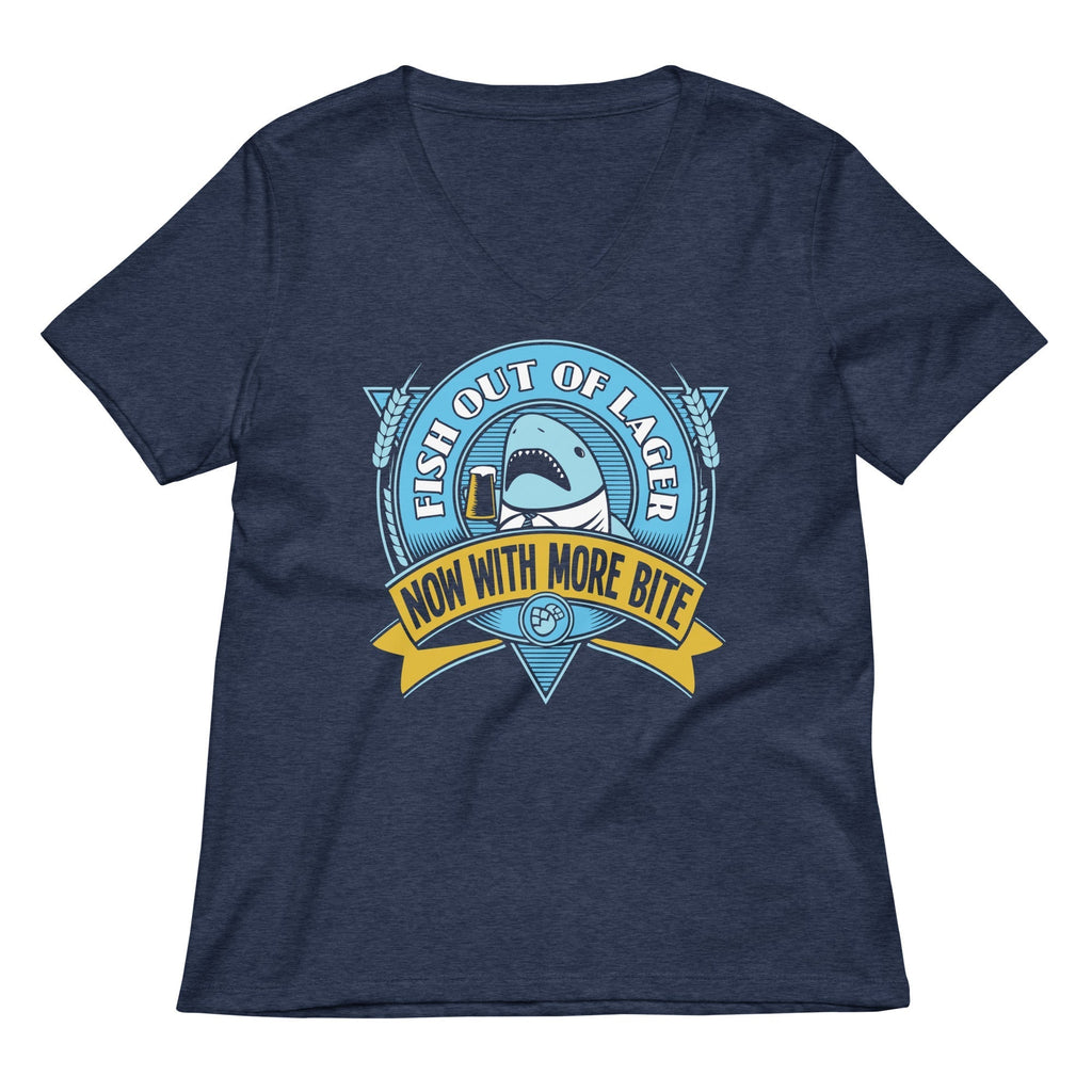 Fish Out Of Lager Women's V-Neck Tee Hoodie, Sweatshirt | CoreVibeTees.com (Image 2)