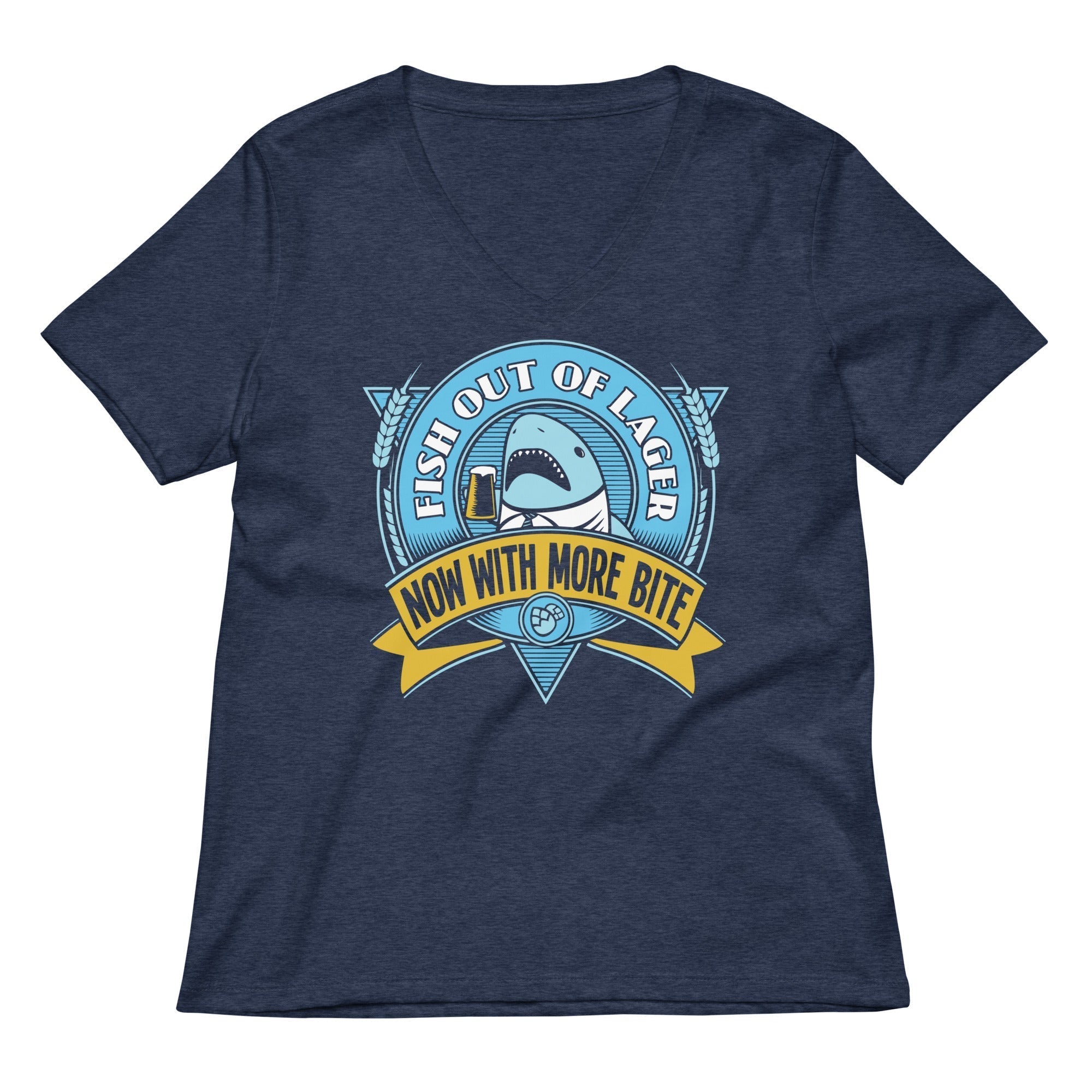Fish Out Of Lager Women's V-Neck Tee Hoodie, Sweatshirt | CoreVibeTees.com (Image 2)