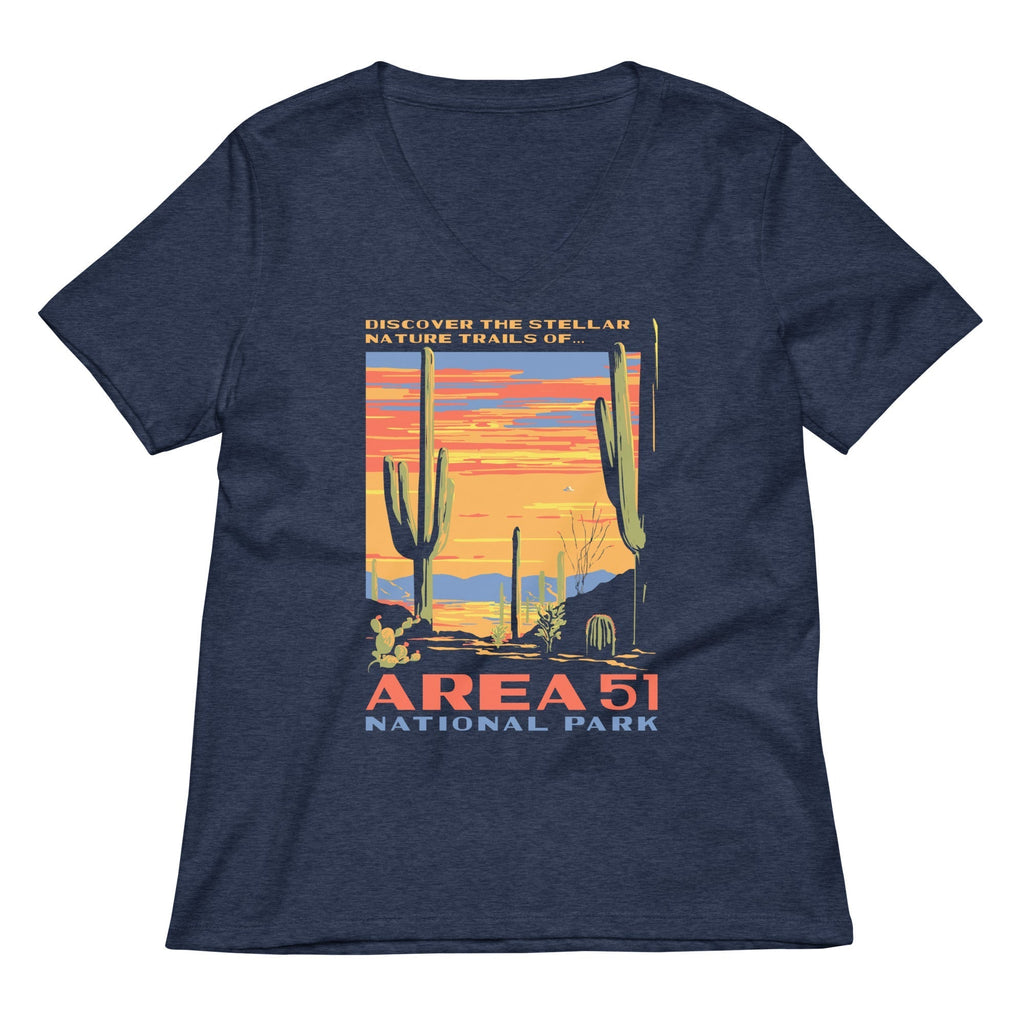 Area 51 National Park Women's V-Neck Tee Hoodie, Sweatshirt | CoreVibeTees.com (Image 2)