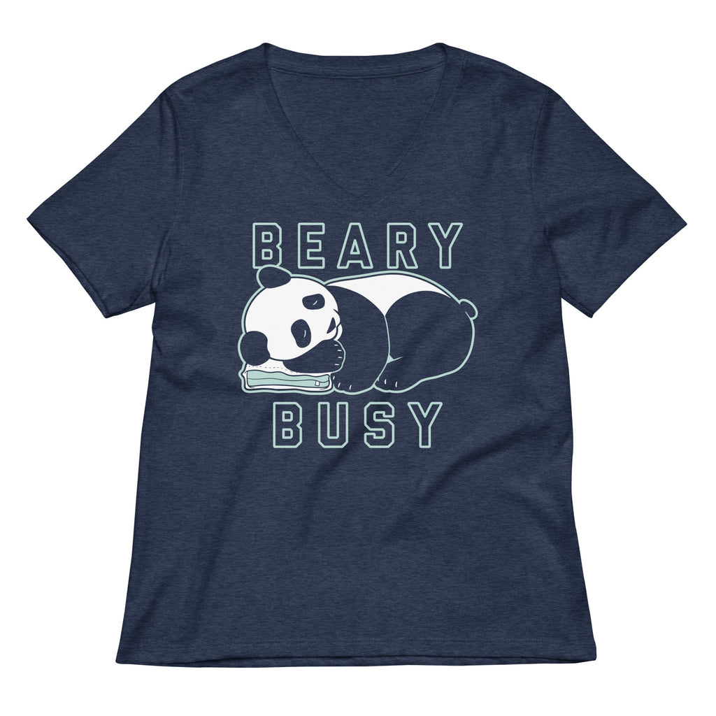 Beary Busy Women's V-Neck Tee Hoodie, Sweatshirt | CoreVibeTees.com (Image 2)