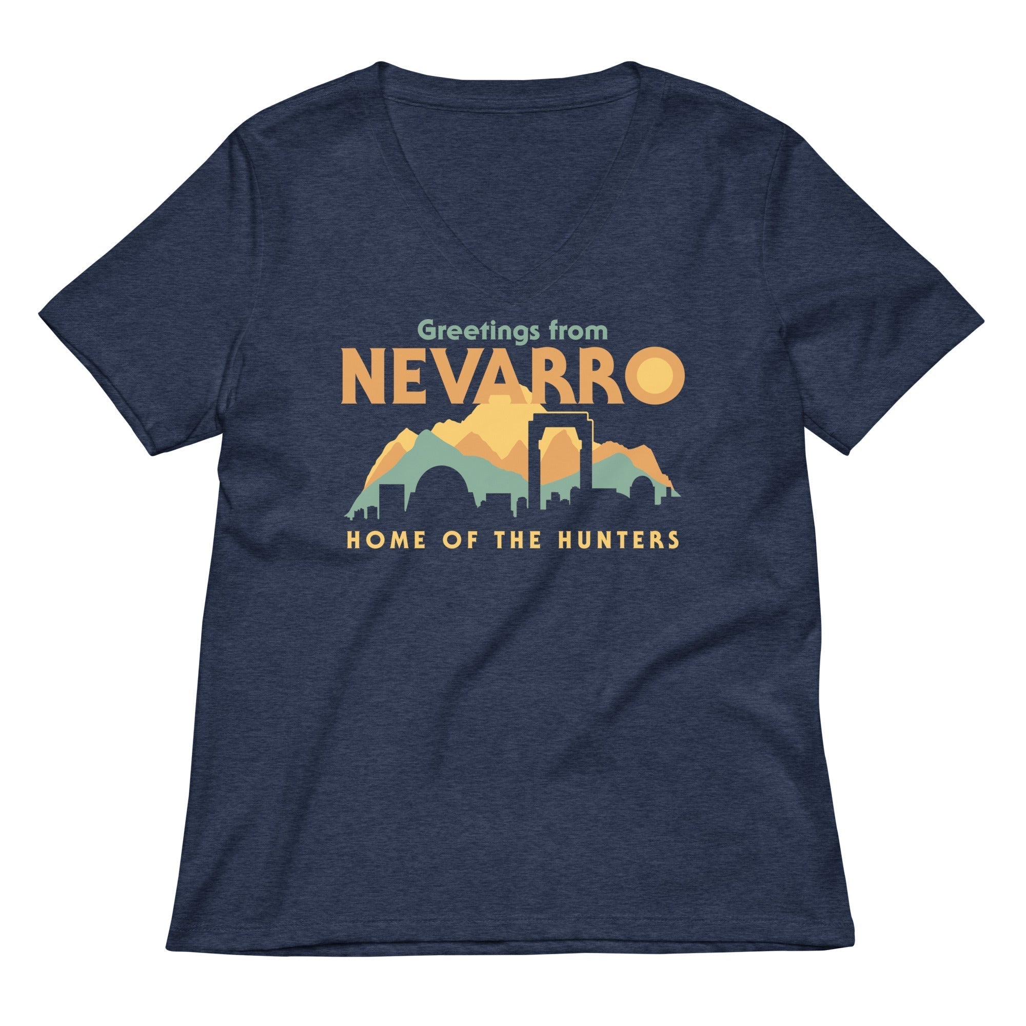Greetings From Nevarro Women's V-Neck Tee Hoodie, Sweatshirt | CoreVibeTees.com (Image 2)