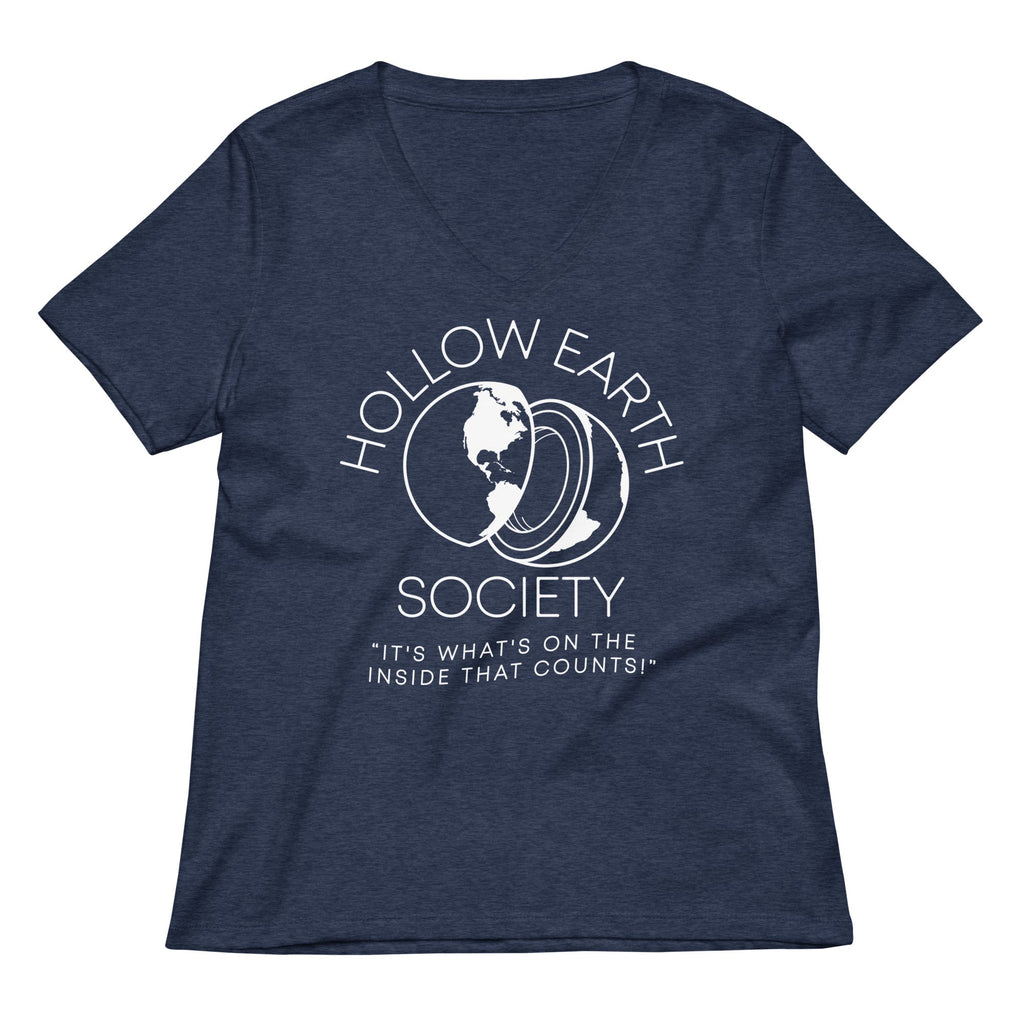 Hollow Earth Society Women's V-Neck Tee Hoodie, Sweatshirt | CoreVibeTees.com (Image 2)