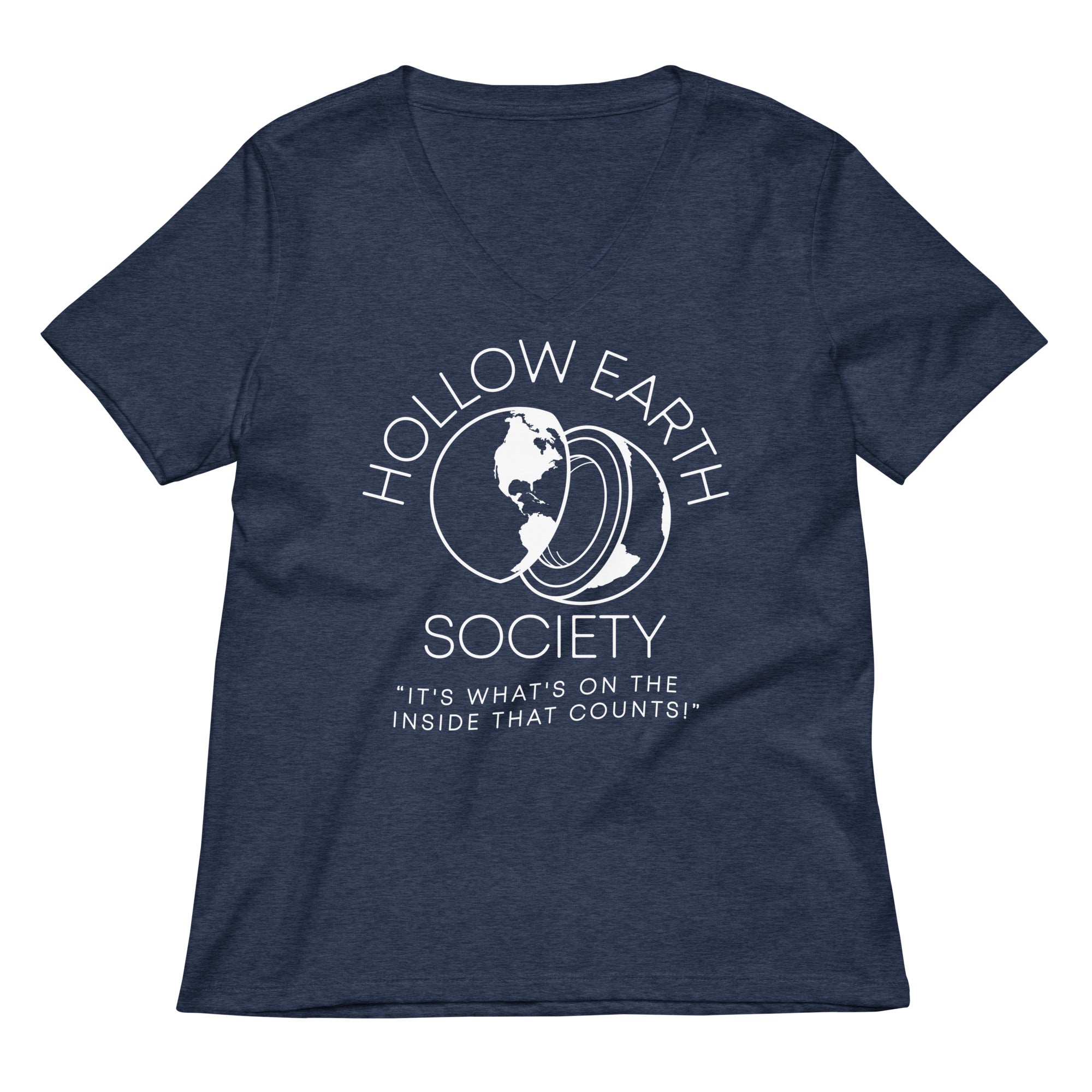 Hollow Earth Society Women's V-Neck Tee Hoodie, Sweatshirt | CoreVibeTees.com (Image 2)