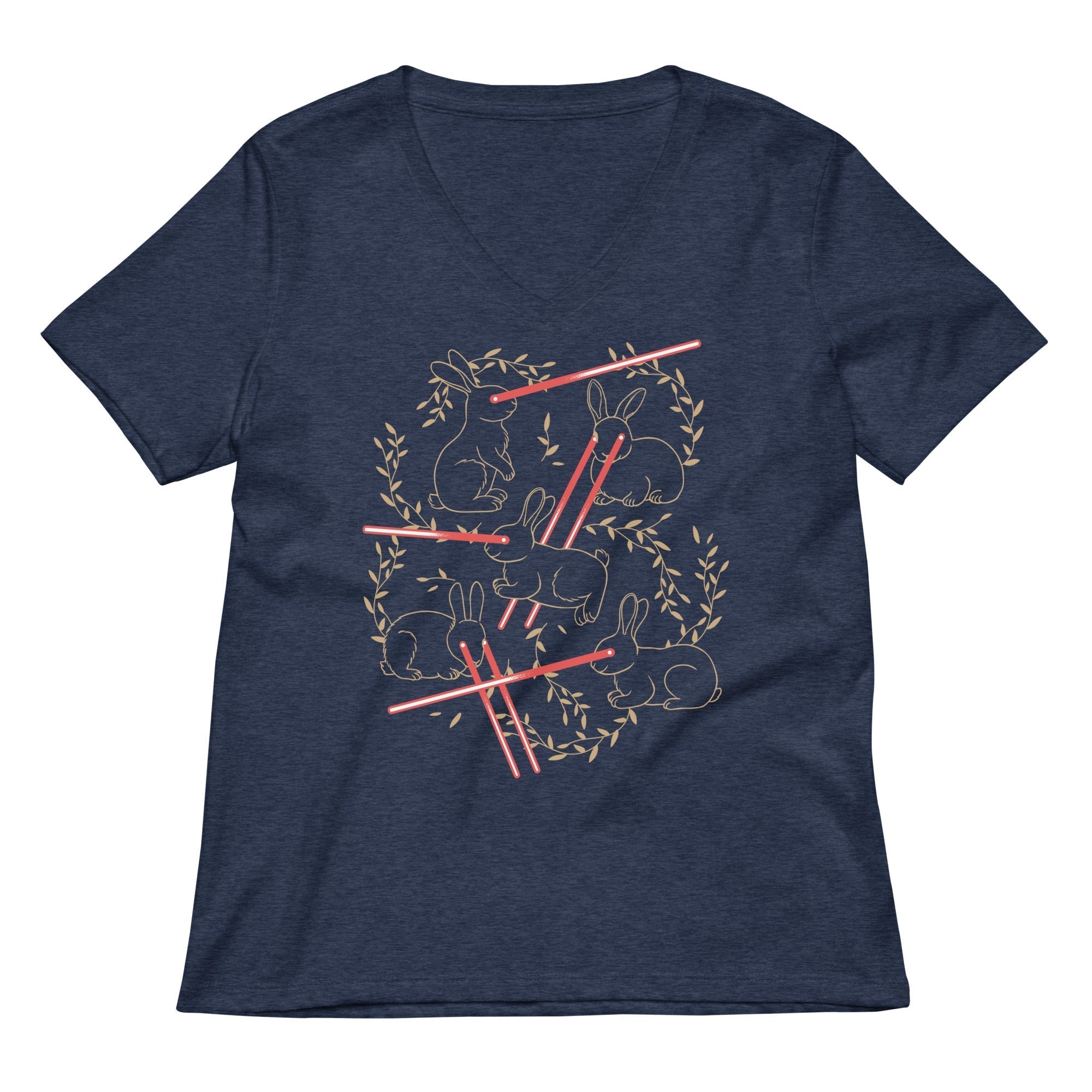 Laser Buns Women's V-Neck Tee Hoodie, Sweatshirt | CoreVibeTees.com (Image 2)