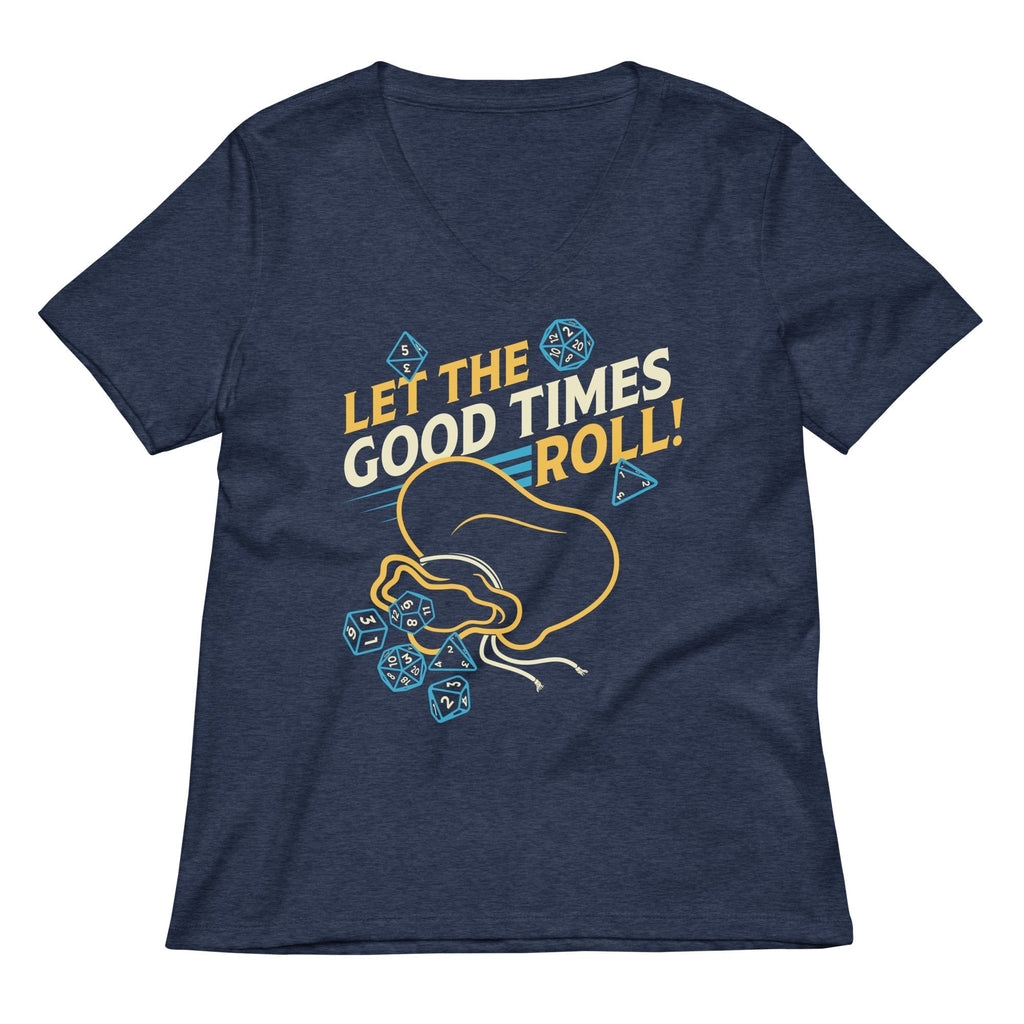 Let The Good Times Roll! Women's V-Neck Tee Hoodie, Sweatshirt | CoreVibeTees.com (Image 2)