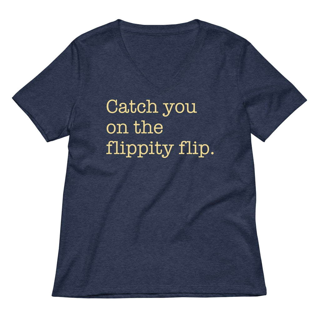 Catch You On The Flippity Flip Women's V-Neck Tee Hoodie, Sweatshirt | CoreVibeTees.com (Image 2)