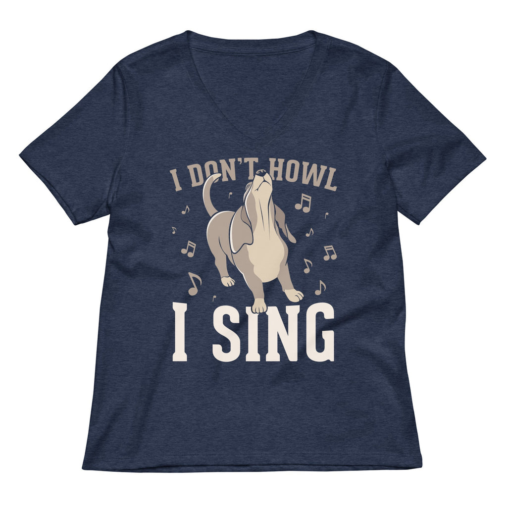 I Don't Howl I Sing Women's V-Neck Tee Hoodie, Sweatshirt | CoreVibeTees.com (Image 2)