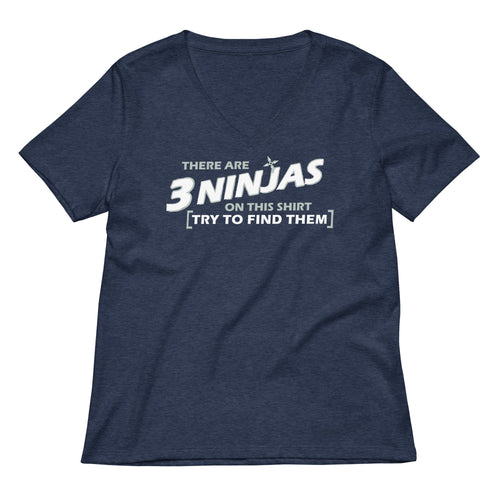 3 Ninjas Women's V-Neck Tee Hoodie, Sweatshirt | CoreVibeTees.com (Image 2)