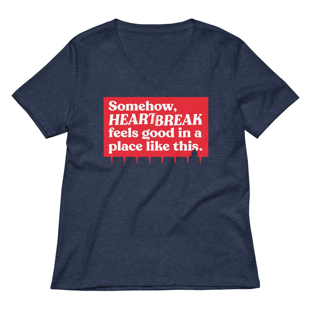 Somehow, Heartbreak Feels Good Women's V-Neck Tee Hoodie, Sweatshirt | CoreVibeTees.com (Image 2)