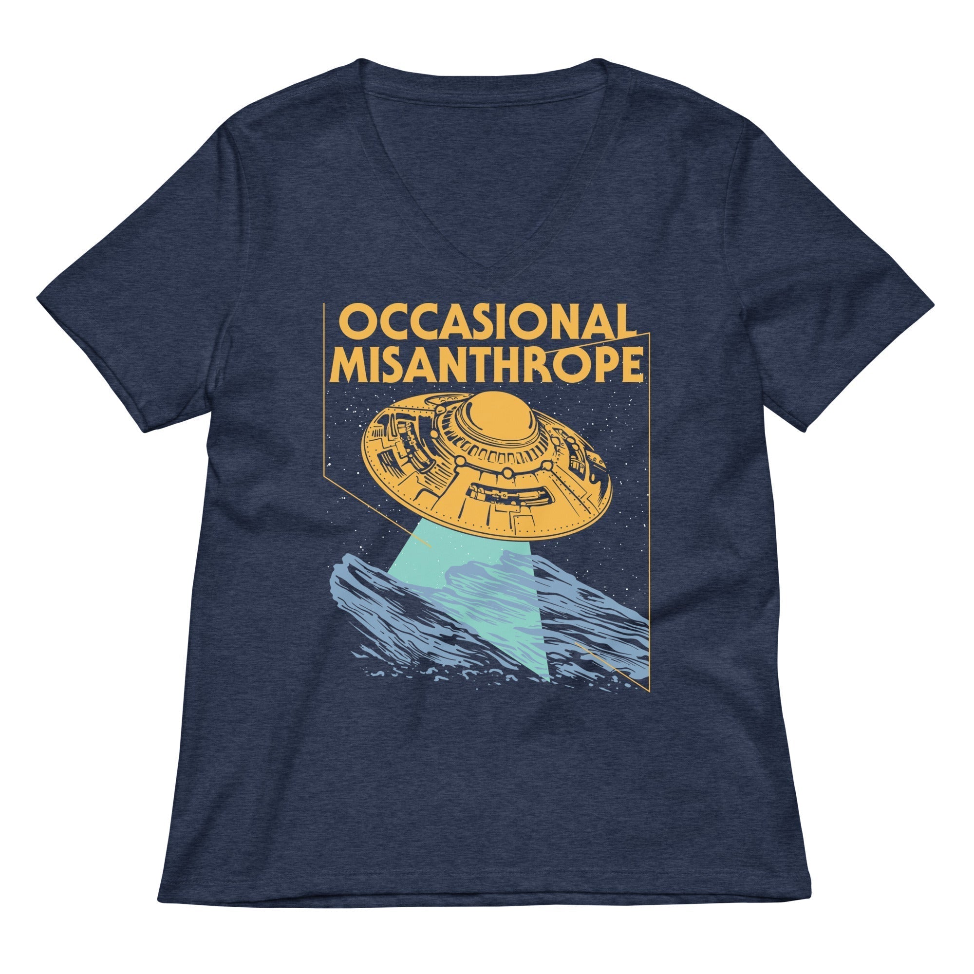 Occasional Misanthrope Women's V-Neck Tee Hoodie, Sweatshirt | CoreVibeTees.com (Image 2)