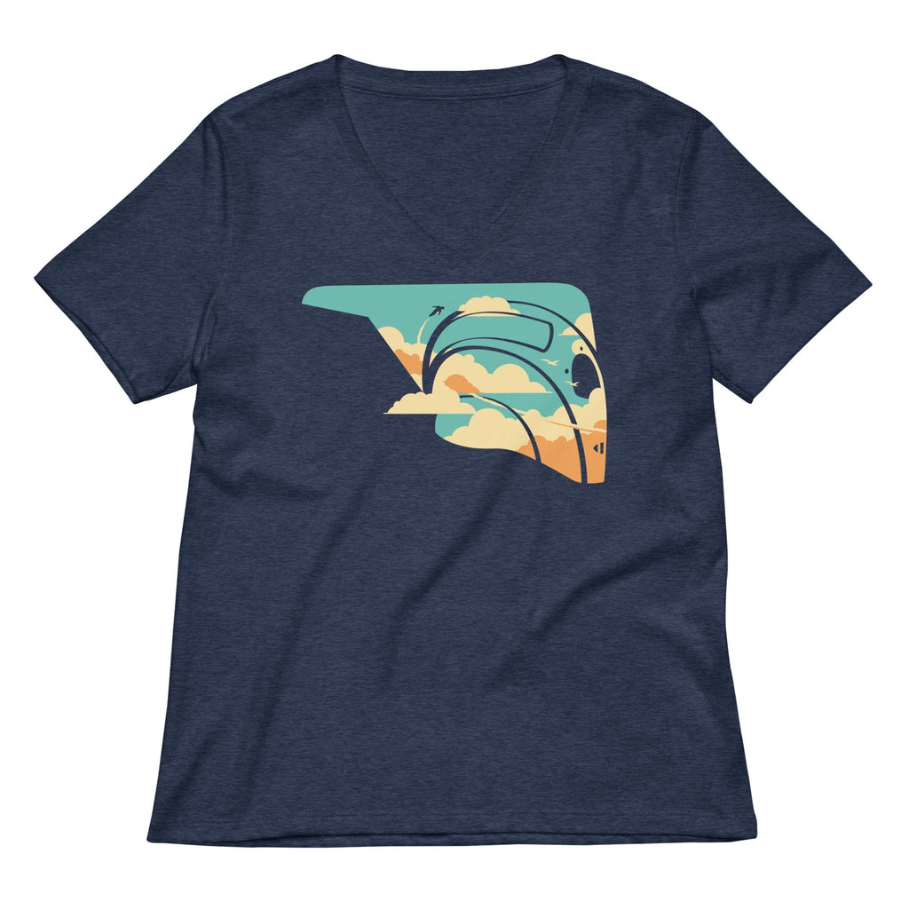 Sky Rocket Women's V-Neck Tee Hoodie, Sweatshirt | CoreVibeTees.com (Image 2)