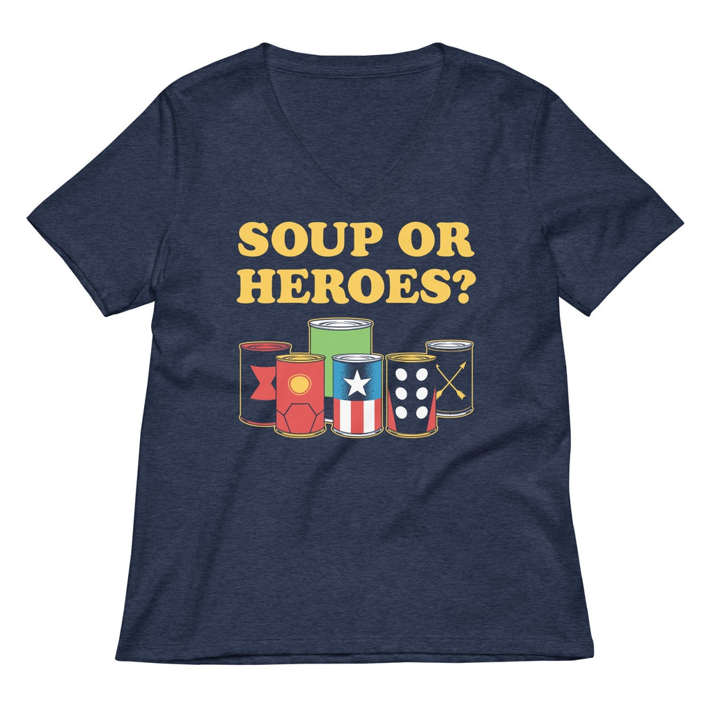 Soup Or Hero? Women's V-Neck Tee Hoodie, Sweatshirt | CoreVibeTees.com (Image 2)