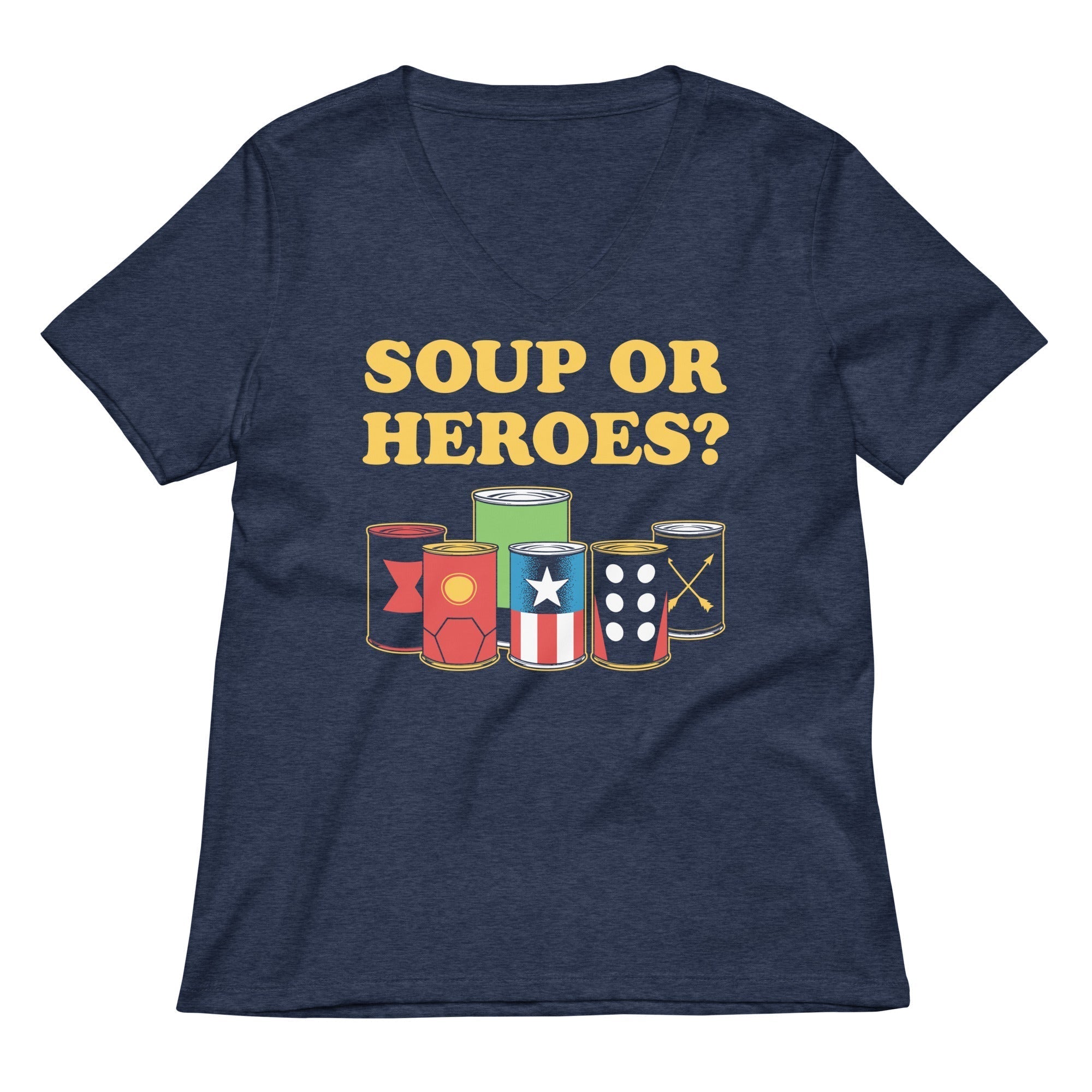 Soup Or Hero? Women's V-Neck Tee Hoodie, Sweatshirt | CoreVibeTees.com (Image 2)