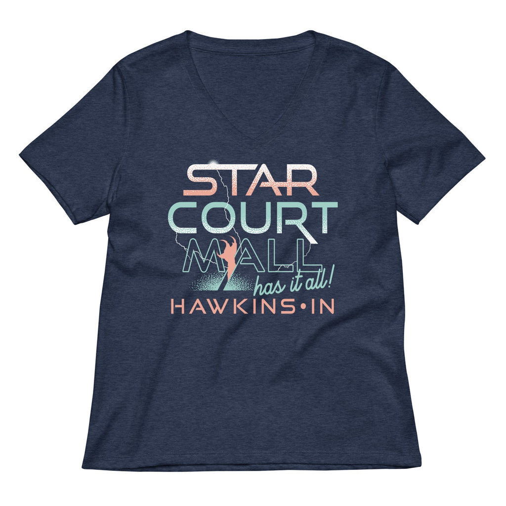 Starcourt Mall Women's V-Neck Tee Hoodie, Sweatshirt | CoreVibeTees.com (Image 2)