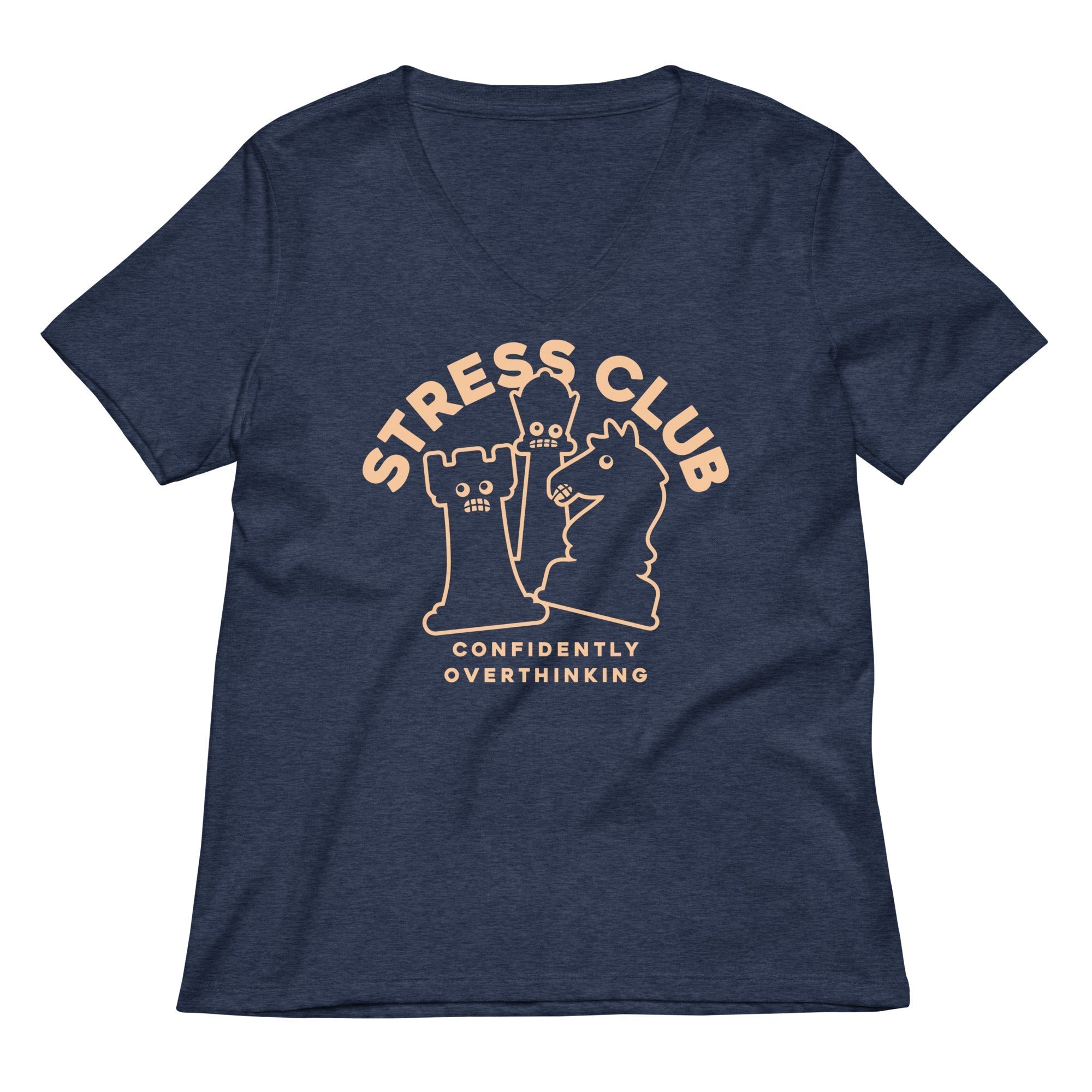 Stress Club Women's V-Neck Tee Hoodie, Sweatshirt | CoreVibeTees.com (Image 2)