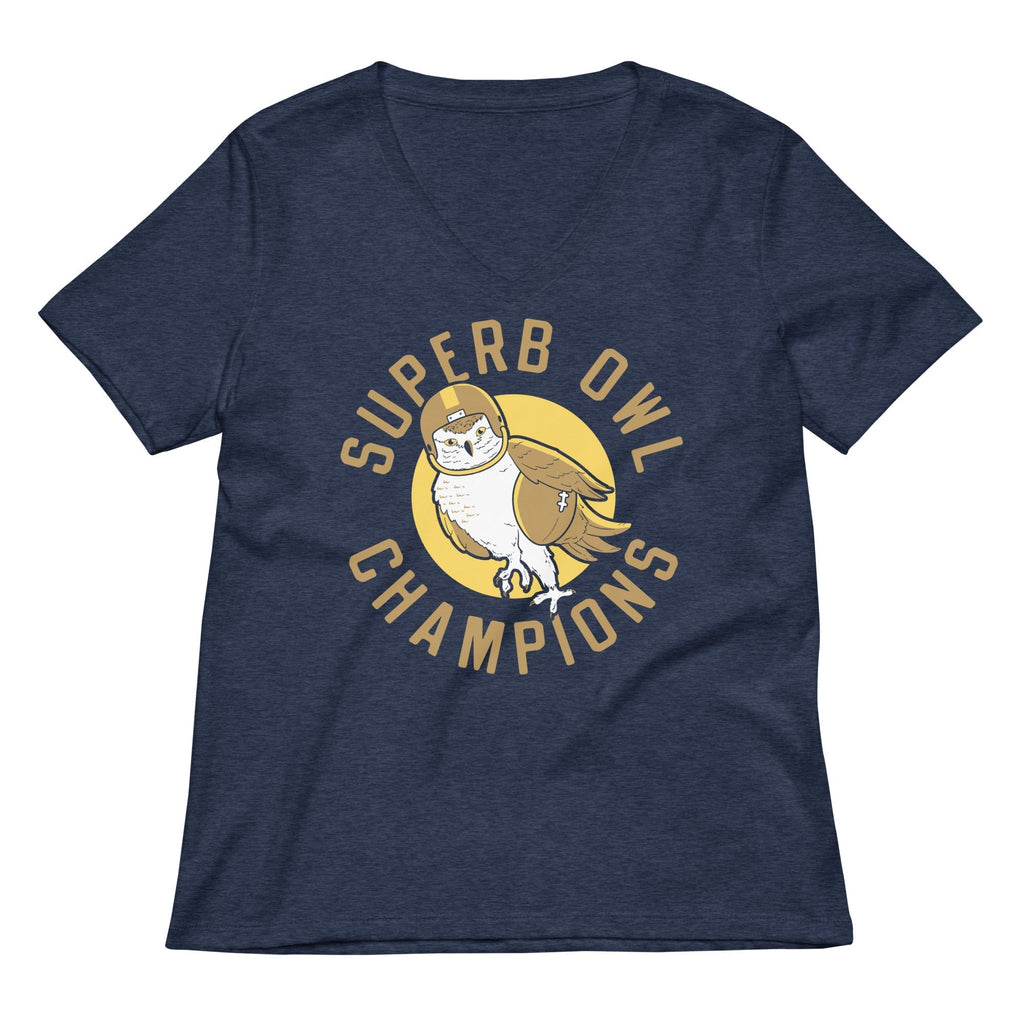 Superb Owl Women's V-Neck Tee Hoodie, Sweatshirt | CoreVibeTees.com (Image 2)