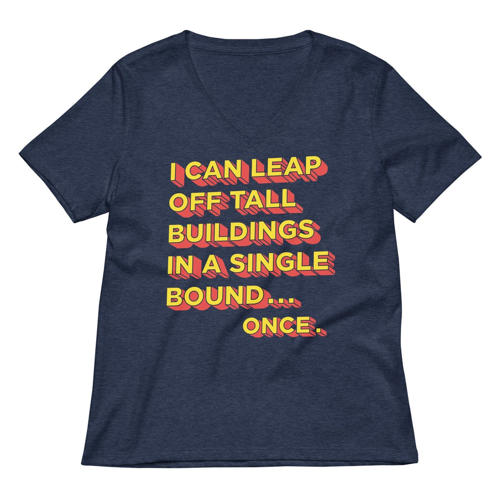 Tall Buildings In A Single Bound Women's V-Neck Tee Hoodie, Sweatshirt | CoreVibeTees.com (Image 2)