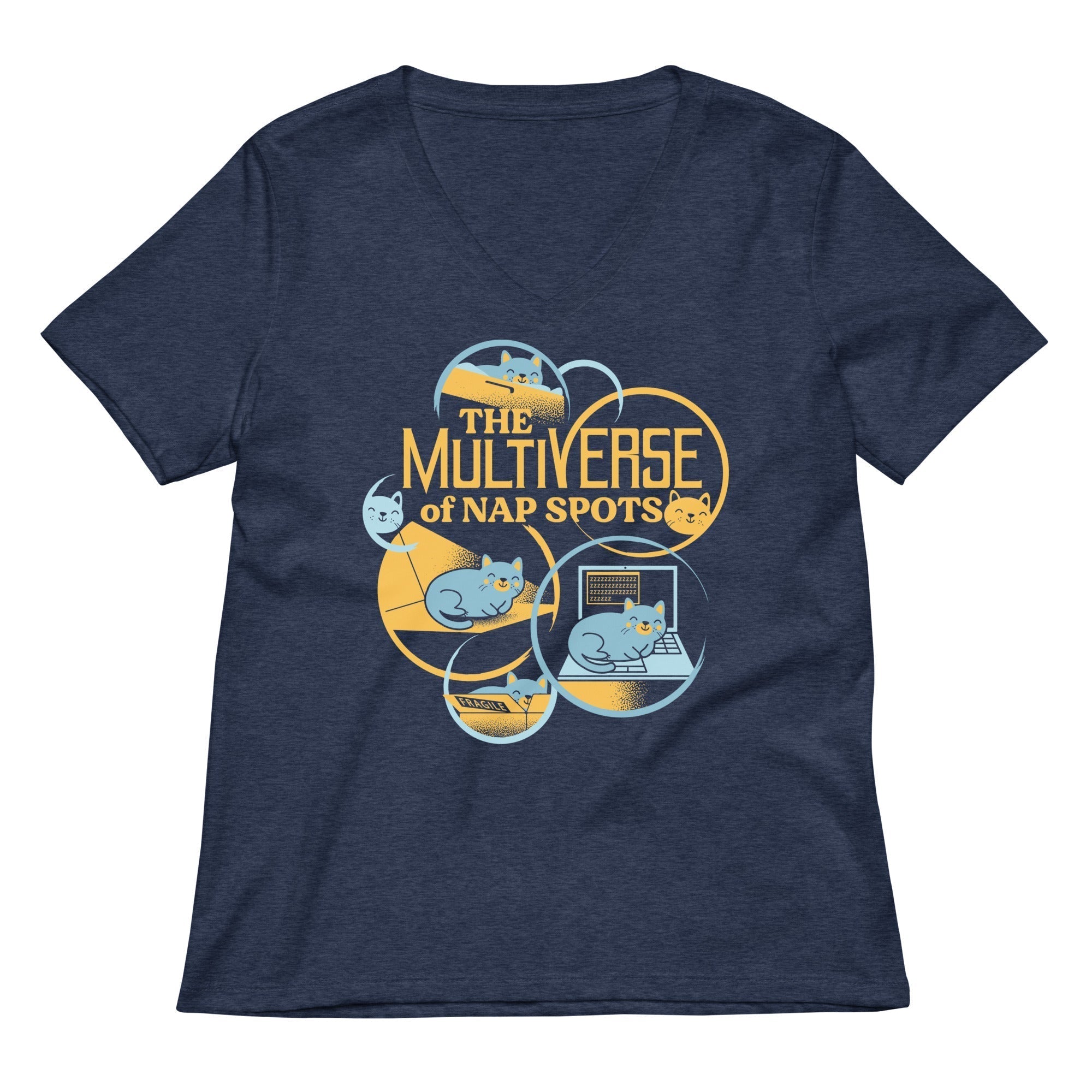 The Multiverse Of Nap Spots Women's V-Neck Tee Hoodie, Sweatshirt | CoreVibeTees.com (Image 2)