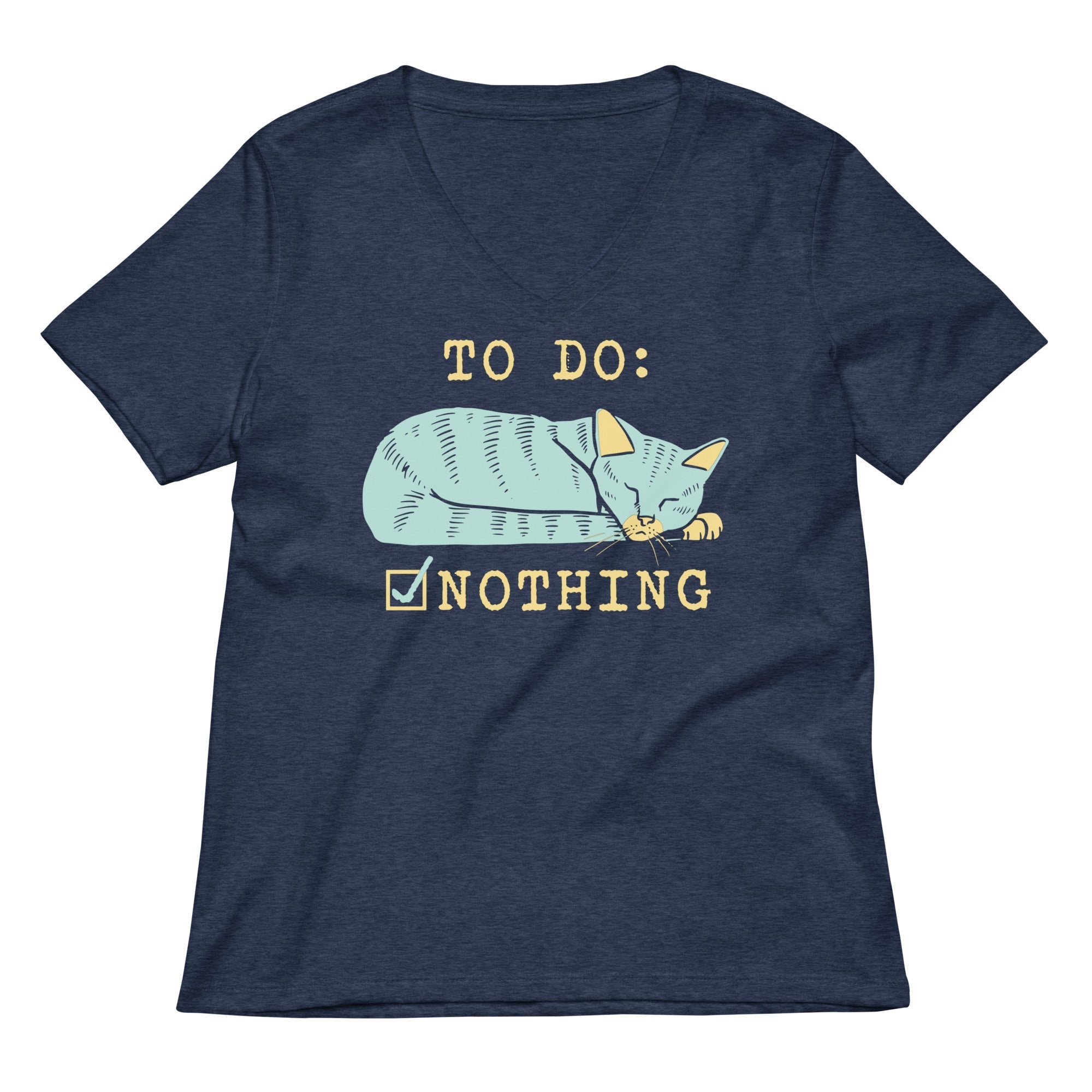 To Do: Nothing Women's V-Neck Tee Hoodie, Sweatshirt | CoreVibeTees.com (Image 2)
