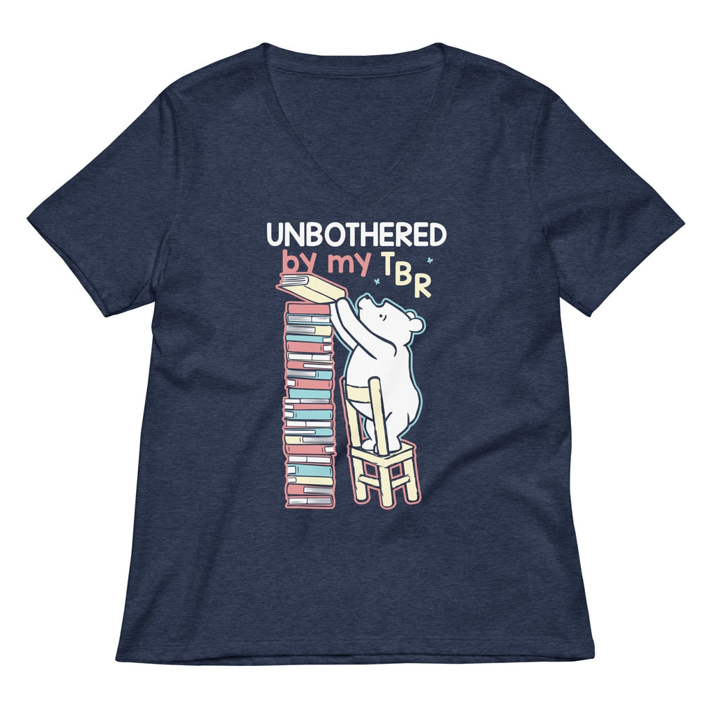 Unbothered By My TBR Women's V-Neck Tee Hoodie, Sweatshirt | CoreVibeTees.com (Image 3)