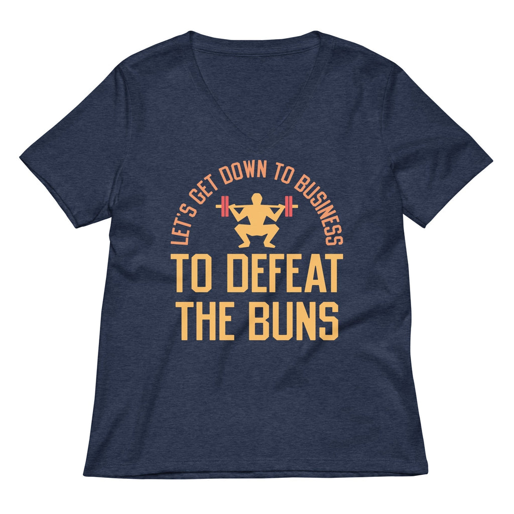 Let's Get Down To Business To Defeat The Buns Women's V-Neck Tee Hoodie, Sweatshirt | CoreVibeTees.com (Image 3)