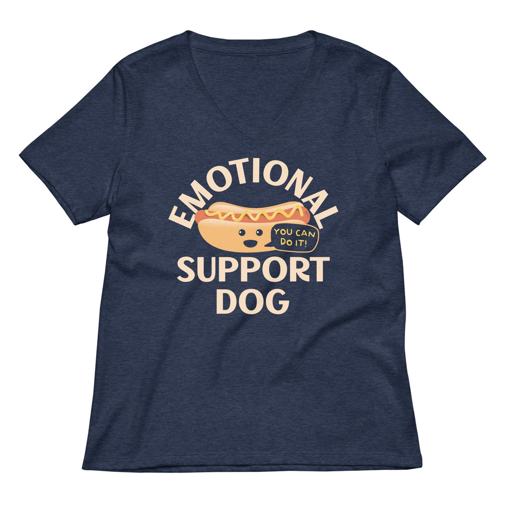 Emotional Support Dog Women's V-Neck Tee Hoodie, Sweatshirt | CoreVibeTees.com (Image 1)