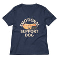 Emotional Support Dog Women's V-Neck Tee Hoodie, Sweatshirt | CoreVibeTees.com (Image 1)