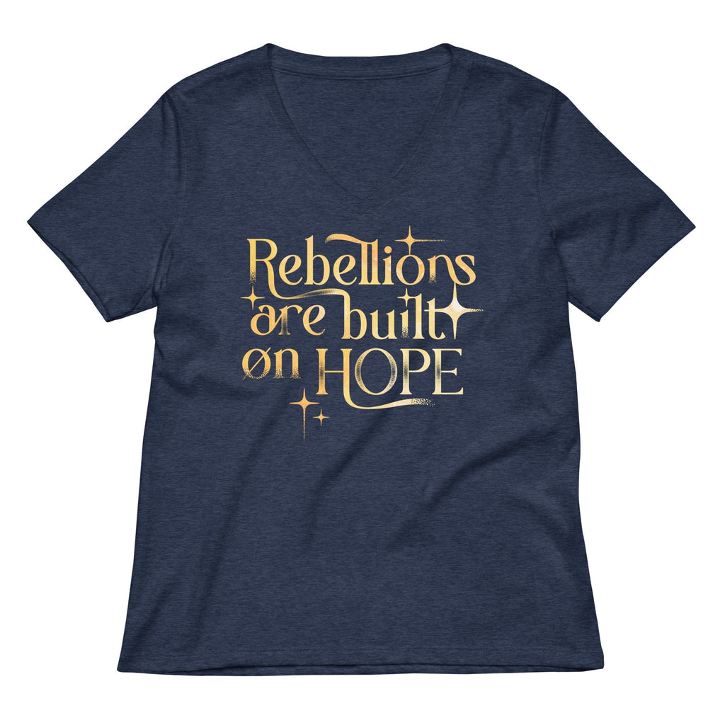 Rebellions Are Built On Hope Women's V-Neck Tee Hoodie, Sweatshirt | CoreVibeTees.com (Image 2)