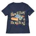 Bad Day To Be A Hot Dog Women's V-Neck Tee