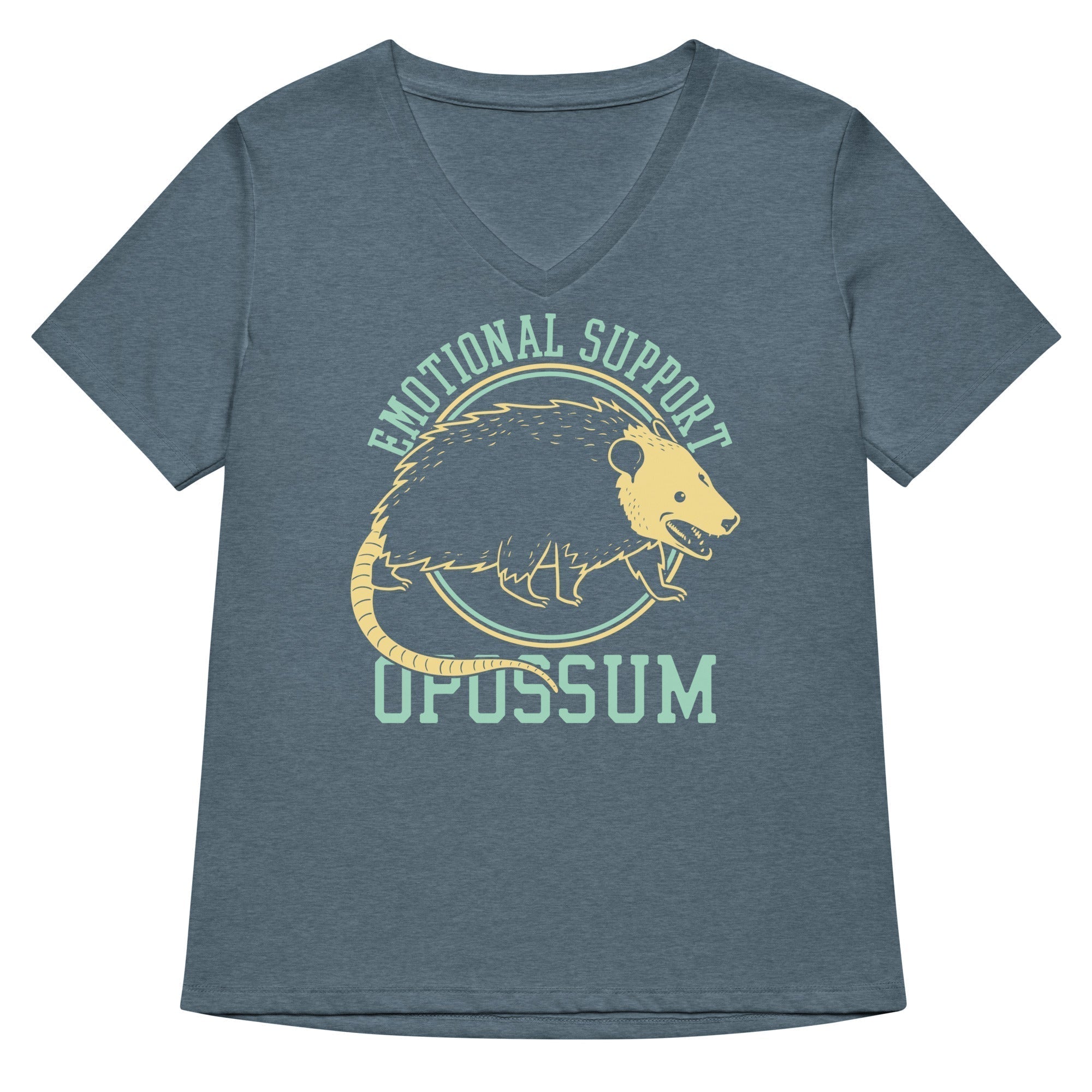 Emotional Support Opossum Women's V-Neck Tee Hoodie, Sweatshirt | CoreVibeTees.com (Image 4)