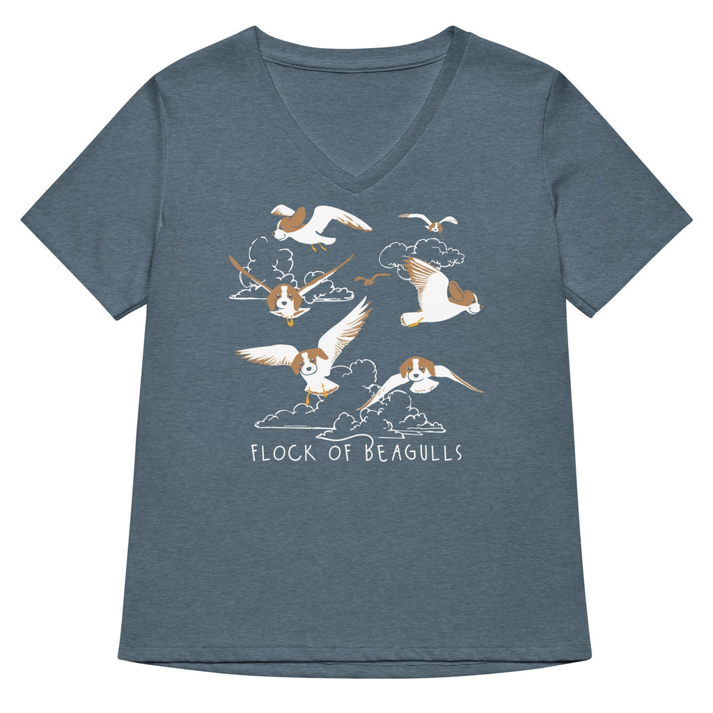 Flock Of Beagulls Women's V-Neck Tee Hoodie, Sweatshirt | CoreVibeTees.com (Image 4)