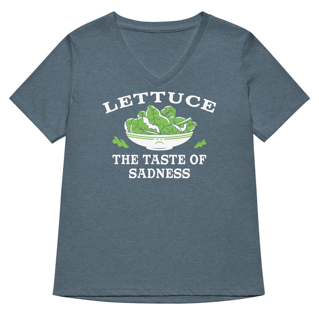 Lettuce, The Taste Of Sadness Women's V-Neck Tee Hoodie, Sweatshirt | CoreVibeTees.com (Image 4)