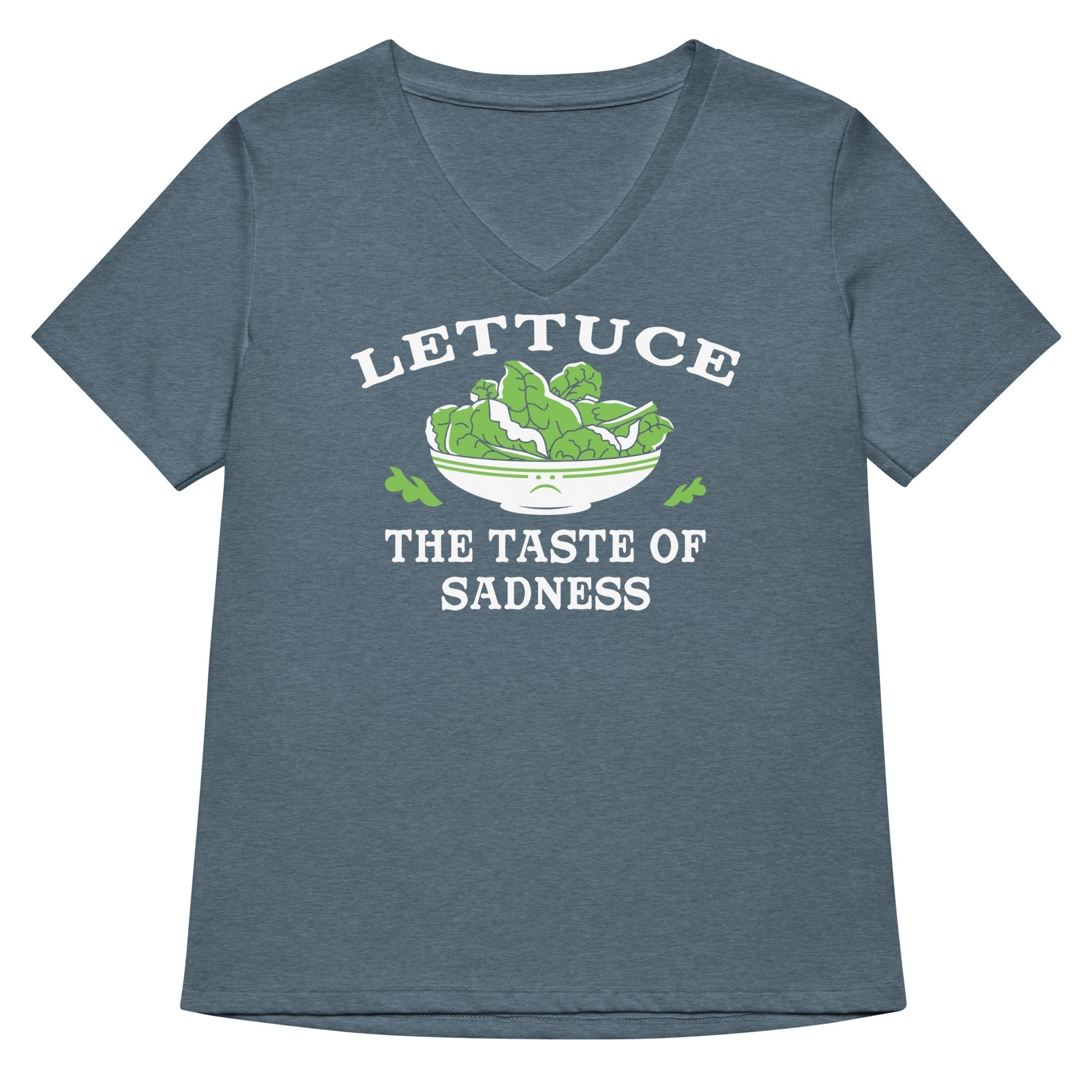 Lettuce, The Taste Of Sadness Women's V-Neck Tee Hoodie, Sweatshirt | CoreVibeTees.com (Image 4)